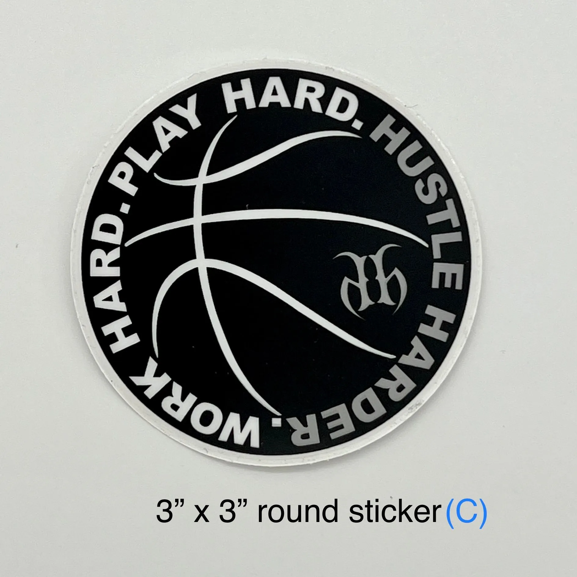 Product image for 3” x 3” round sticker (C)