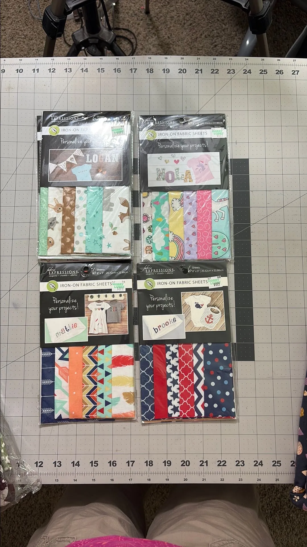 Product image for 0io Iron On Fabric Sheets, 6 sheets 8x9 per package choose design, Fabric Editions brand