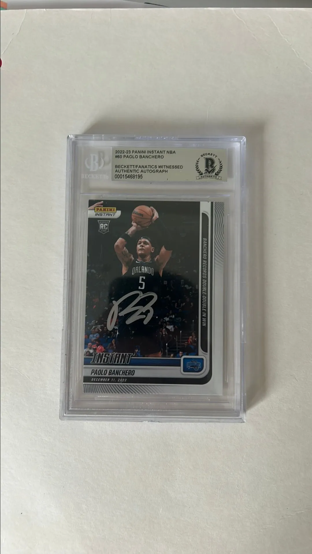 Product image for Paolo Banchero on card auto rc