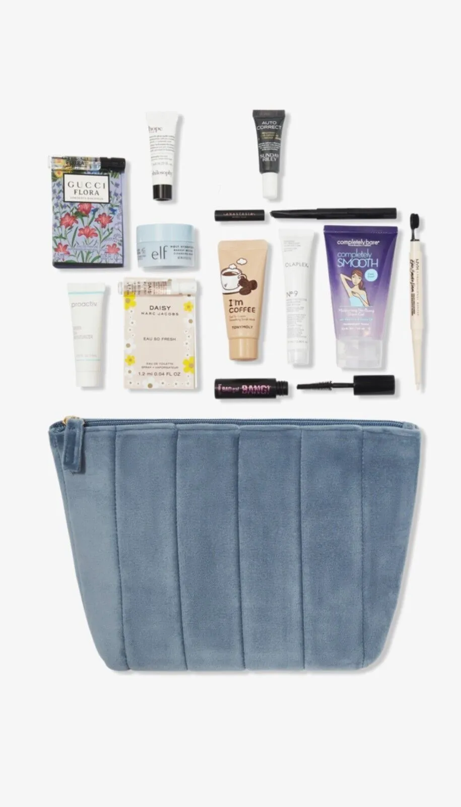 Product image for Ulta Beauty Bonus 13 Pcs Makeup Skincare Deluxe Samples Gift Set Blue Fluff Bag