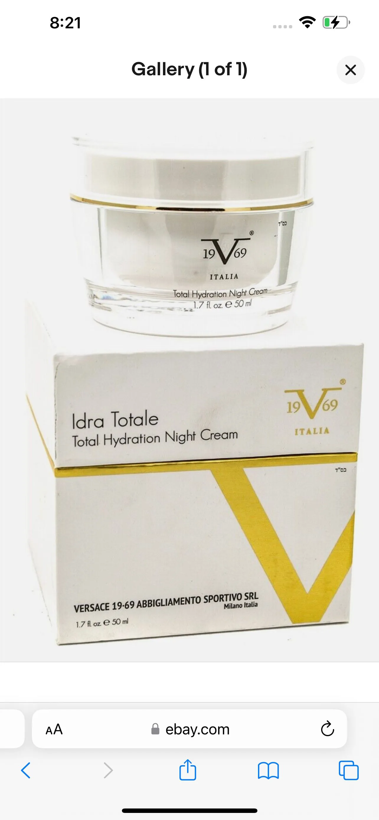 Product image for Versace total Hydration night cream & Day cream! 1.7oz msrp 129/each!