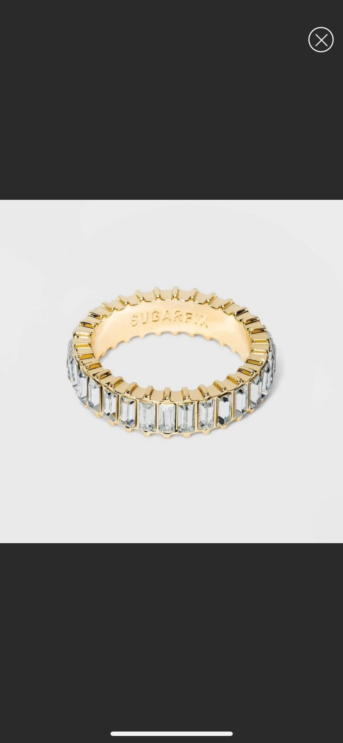 Product image for Sugarfix by BaubleBar Crystal Baguette Ring
