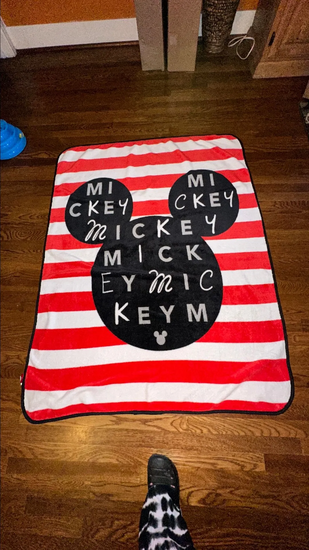 Product image for Disney Mickey Mouse Striped Throw Blanket