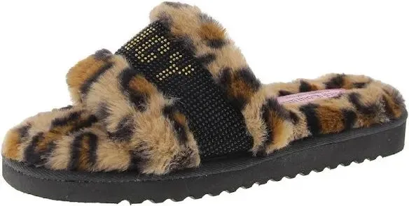 Product image for Juicy Couture Animal Print Slippers - Size 7