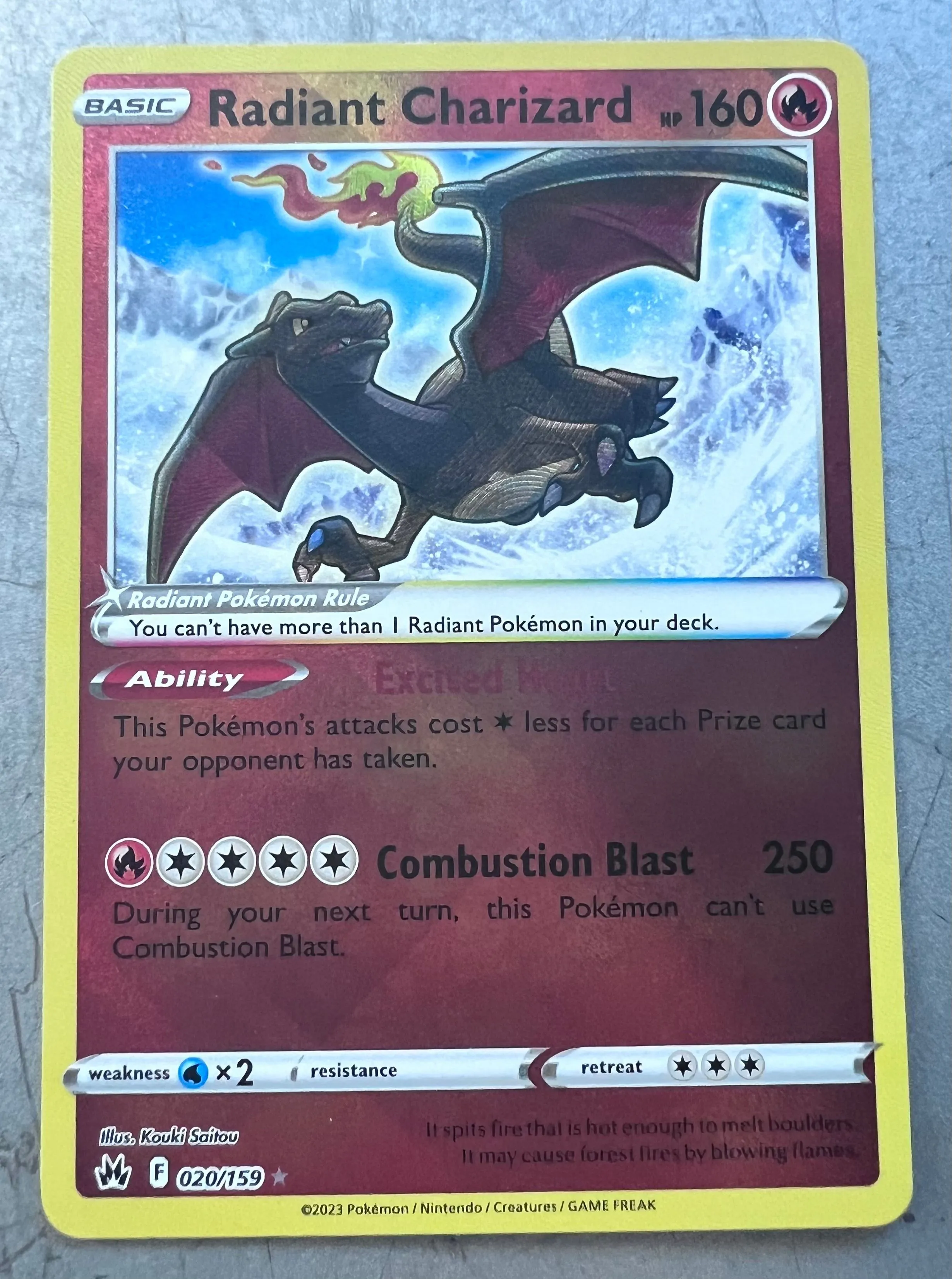 pokemon card radiant charizard Radiant Charizard Crown Zenith 020/159 BGS 9 – TBC Games