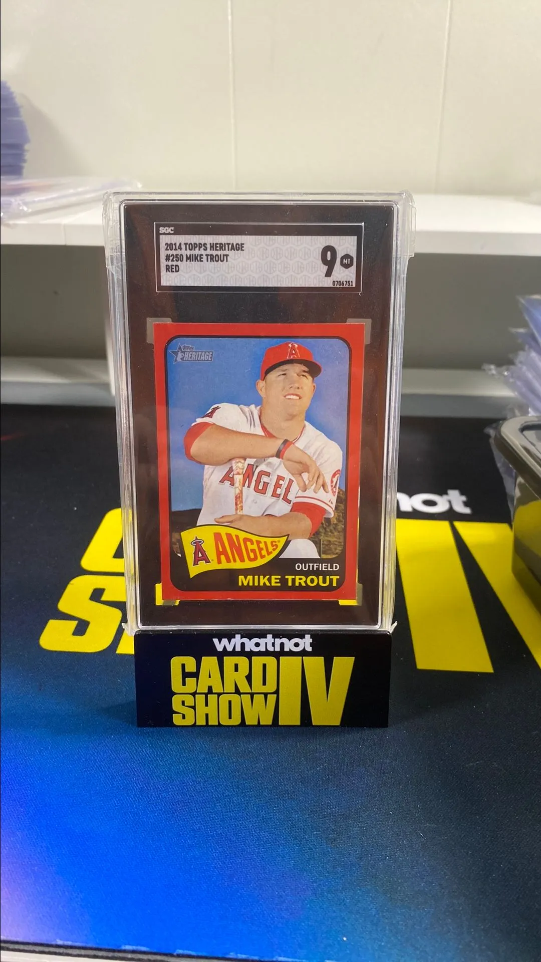 Product image for 2014 Topps Heritage Mike Trout SGC Red 9