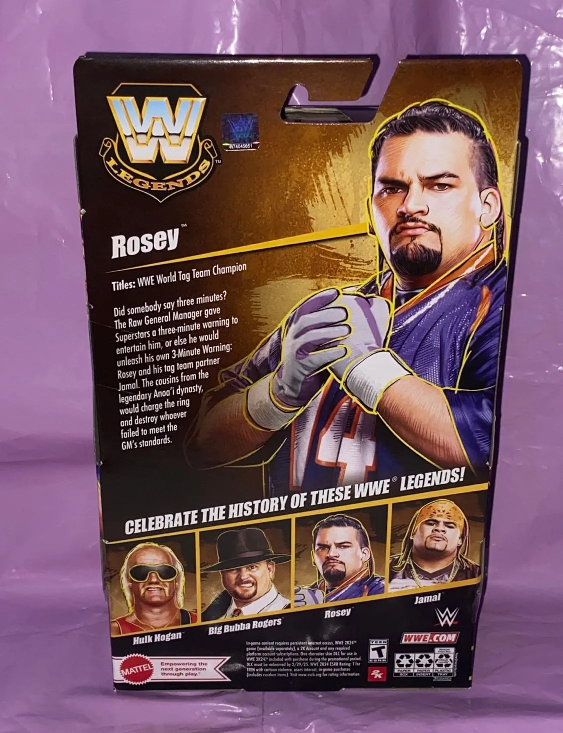 Product image for WWE Rosey 3-Minute Warning Legends Elite Figure Mattel