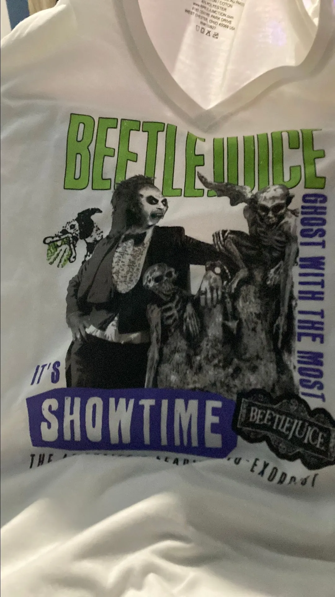 Product image for beetle juice female  large shirt
