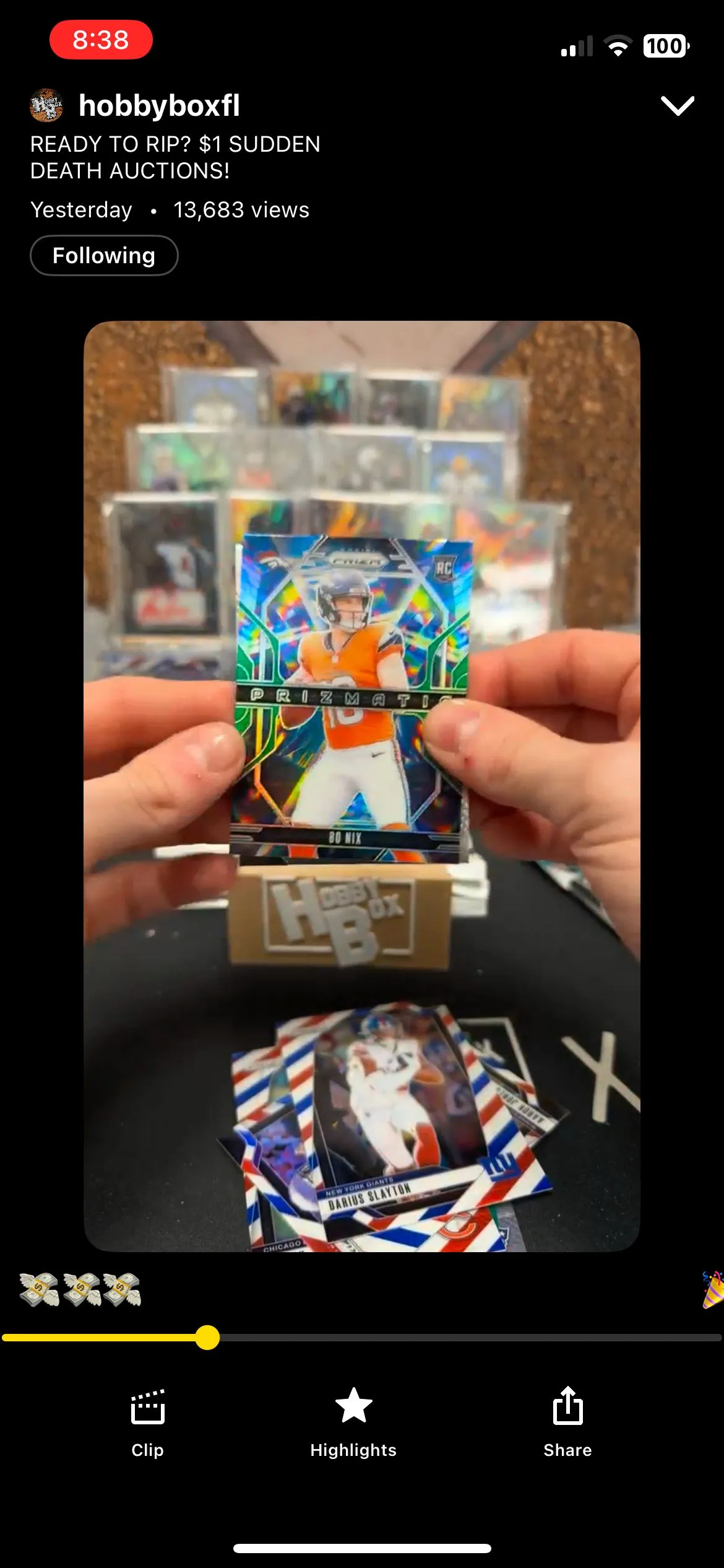 Product image for 2024 Prizmatic Green Ice Bo Nix