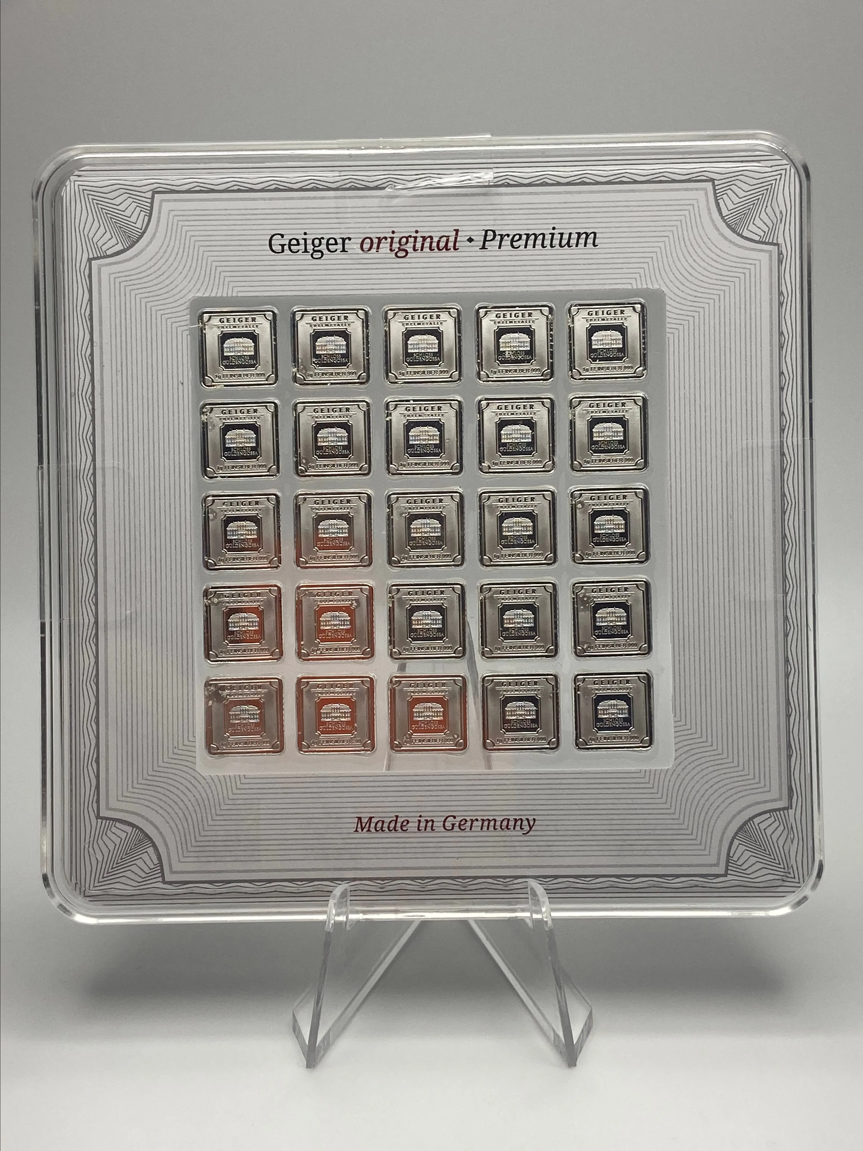 Product image for 25x 1 gram Silver Bar Geiger Edelmetalle