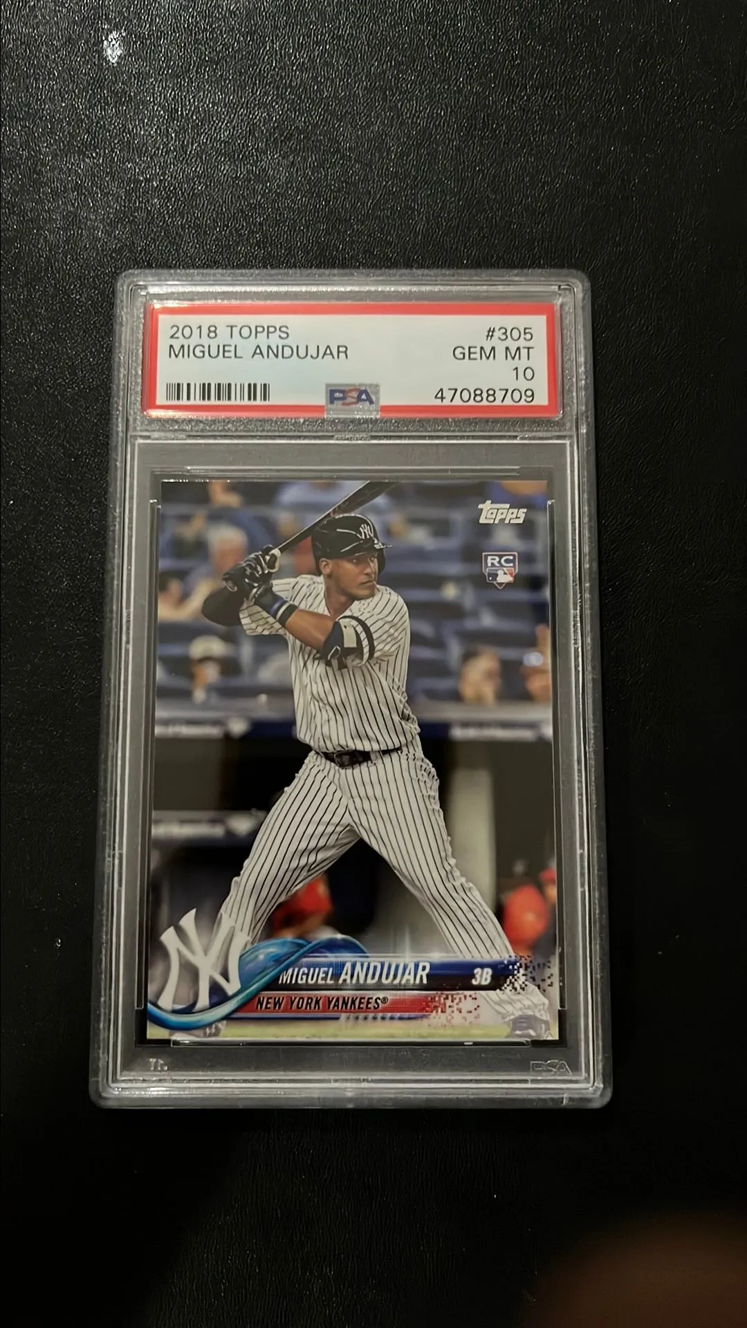 Product image for 2018 Topps Miguel Andujar 305  PSA GEM MT 10