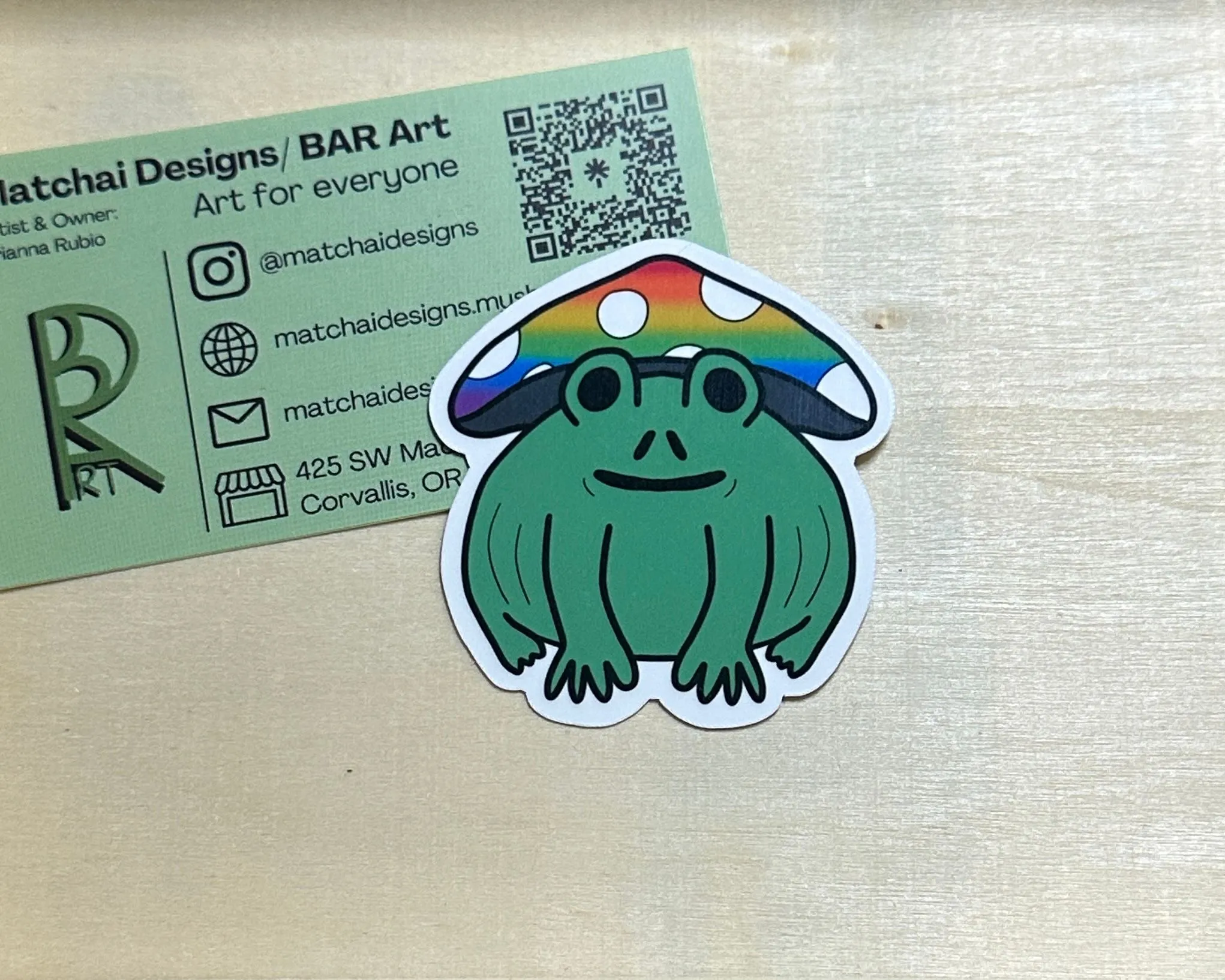 Product image for Rainbow Pride Frog Sticker