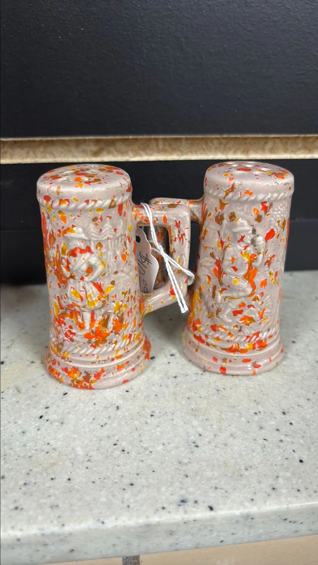 Product image for Orange speckled S&P Shakers