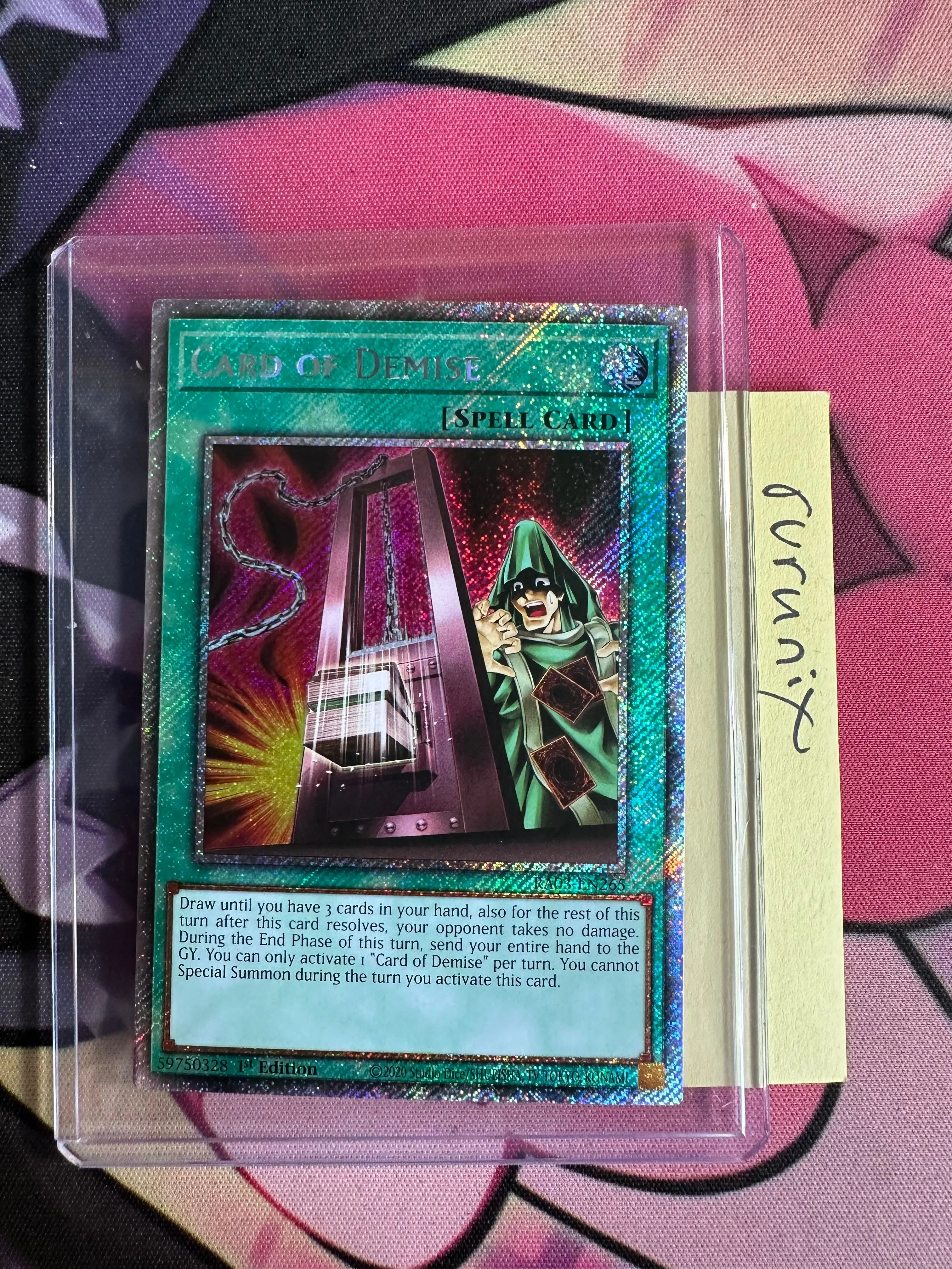 Card of Demise (Quarter Century Secret Rare) - Quarter Century Bonanza [QUARTER Century Secret RARE] [Near Mint] | Ozzie Collectables