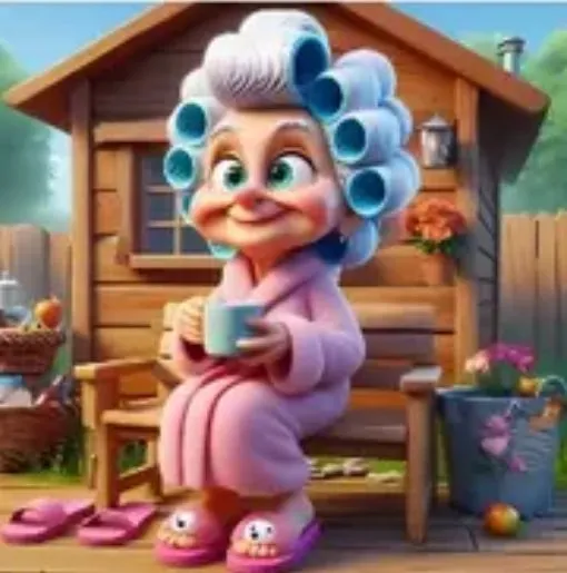 Product image for #271 Granny's Morning Routine 20cm X 20cm Diamond Painting Art Kit