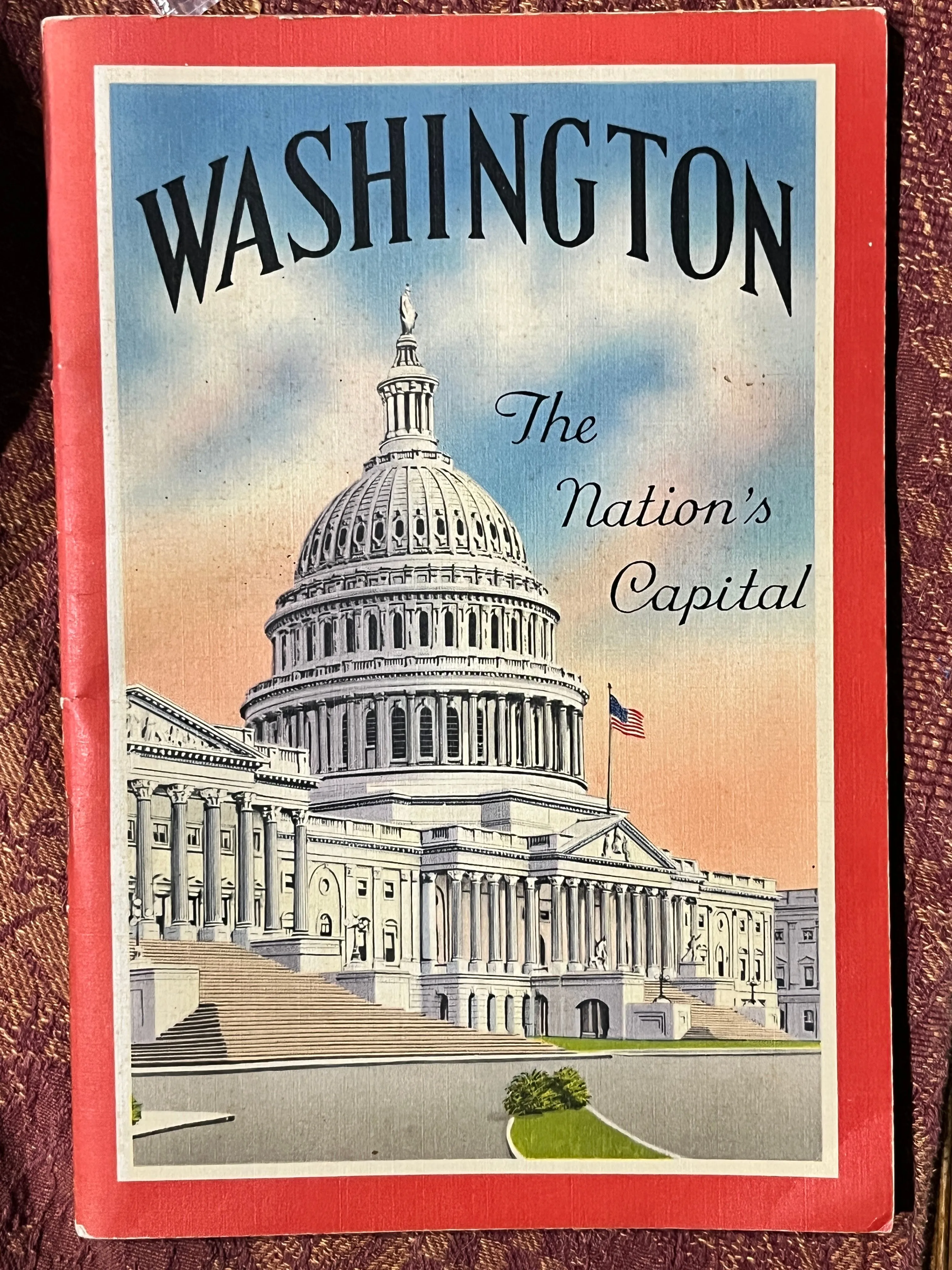Product image for Washington The Nation's Capital 1940's Illustrated Tour Guide