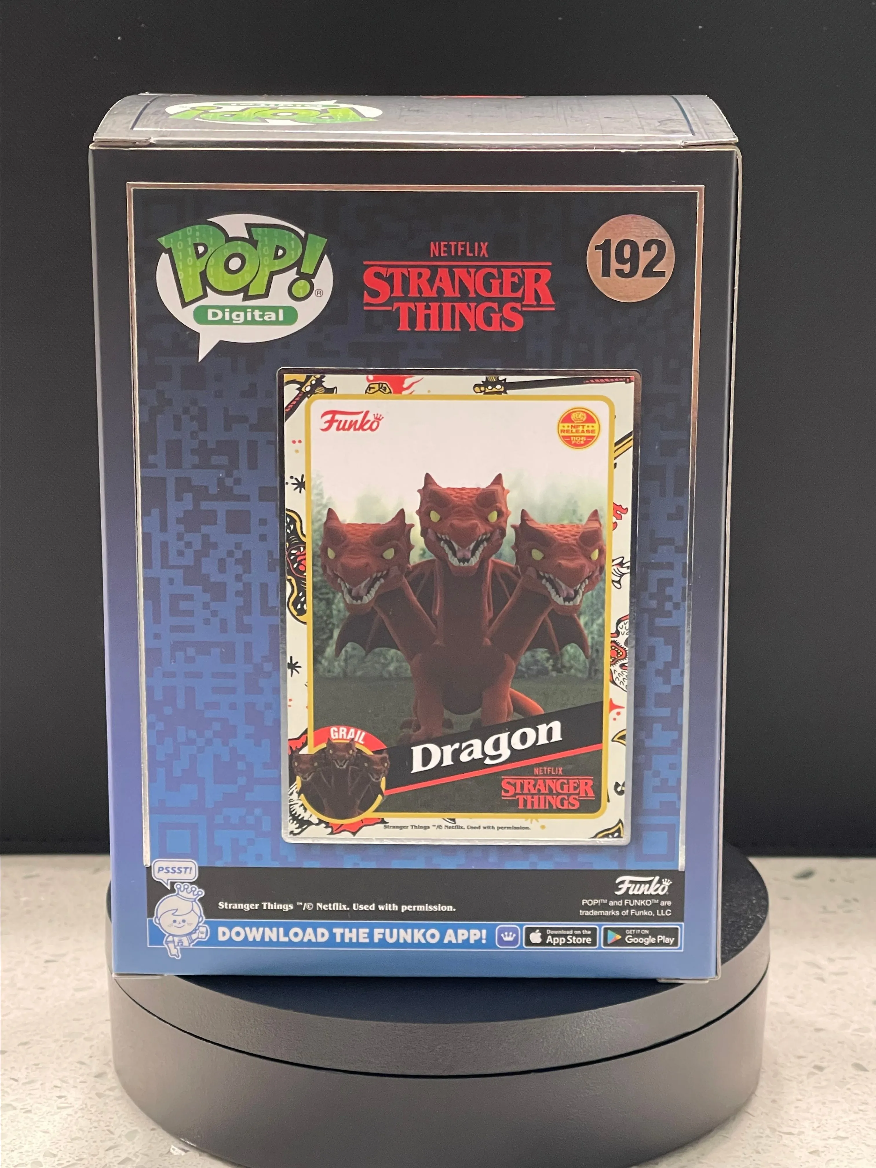 Funko Pop! Digital #192 Stranger Things Dragon Grail LE 1106 + Popshield Armor | eBay