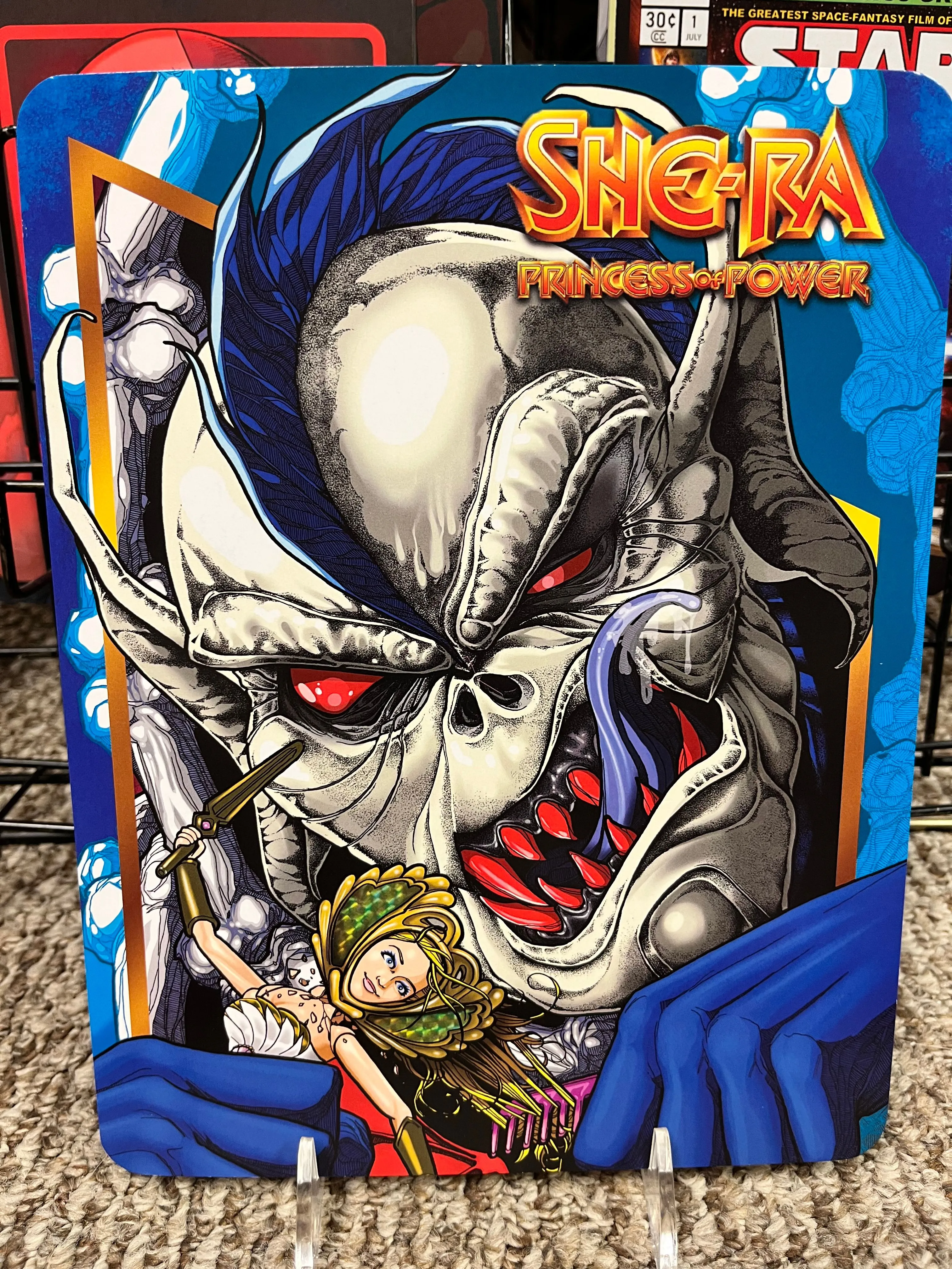 Product image for VILLAINOUS VILLAINS, HORDAK: KNOTTY SHE-RA TOY DISPLAY by Jaime Coker 8.5" x 11" Modern / Card Back