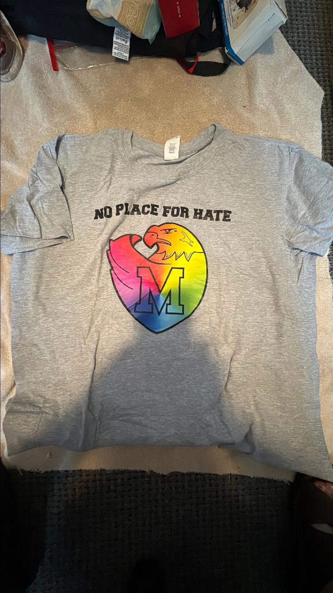 Product image for 029 grey XL tee No Place for Hate