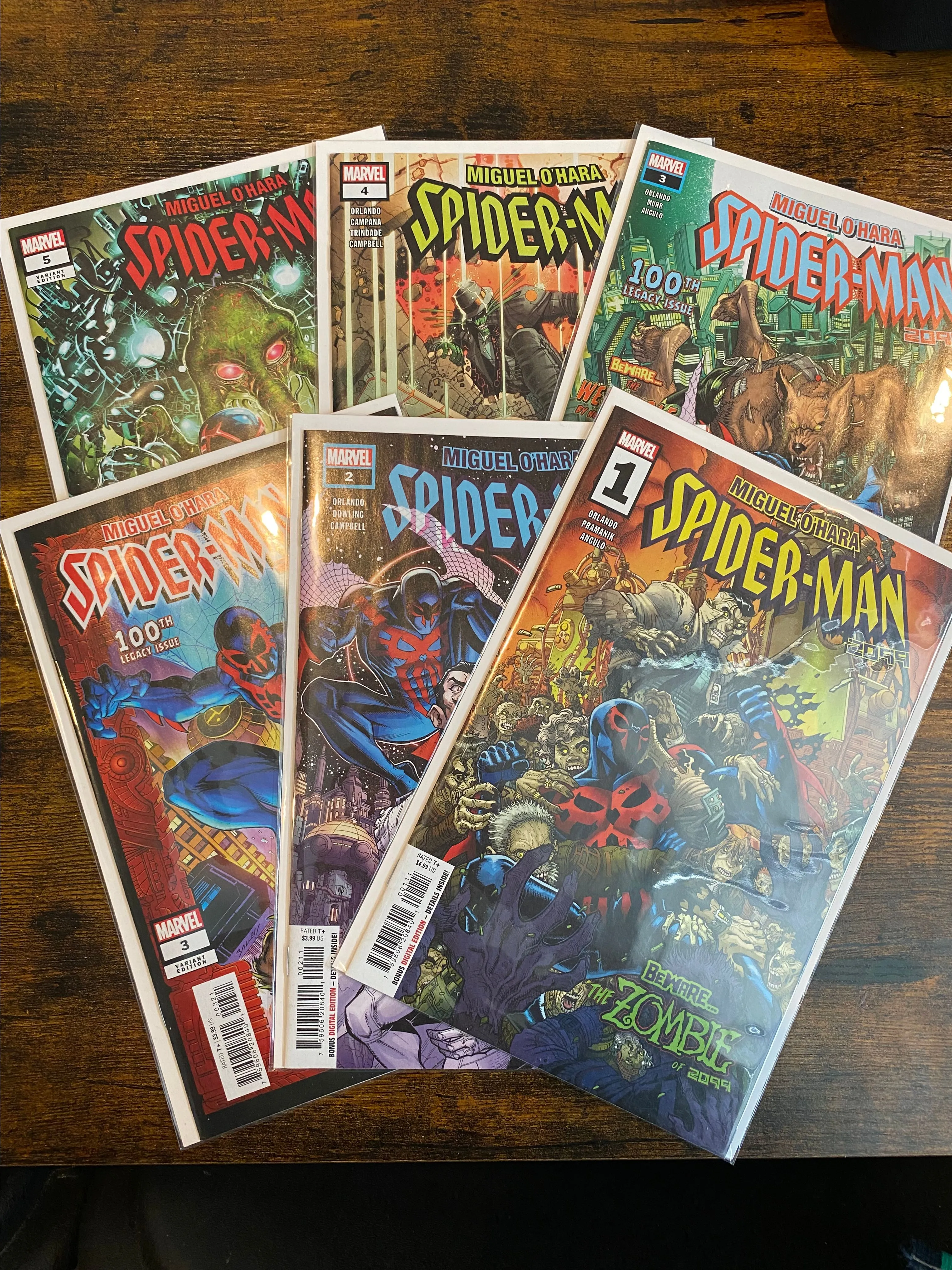 Product image for Miguel O’Hara Spider-Man 2099 6 issue lot