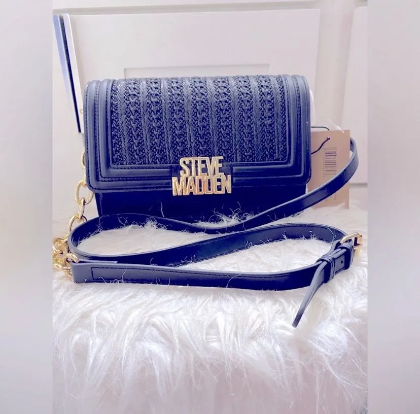 Product image for STEVE MADDEN BSAFFRON BLACK CROSSBODY