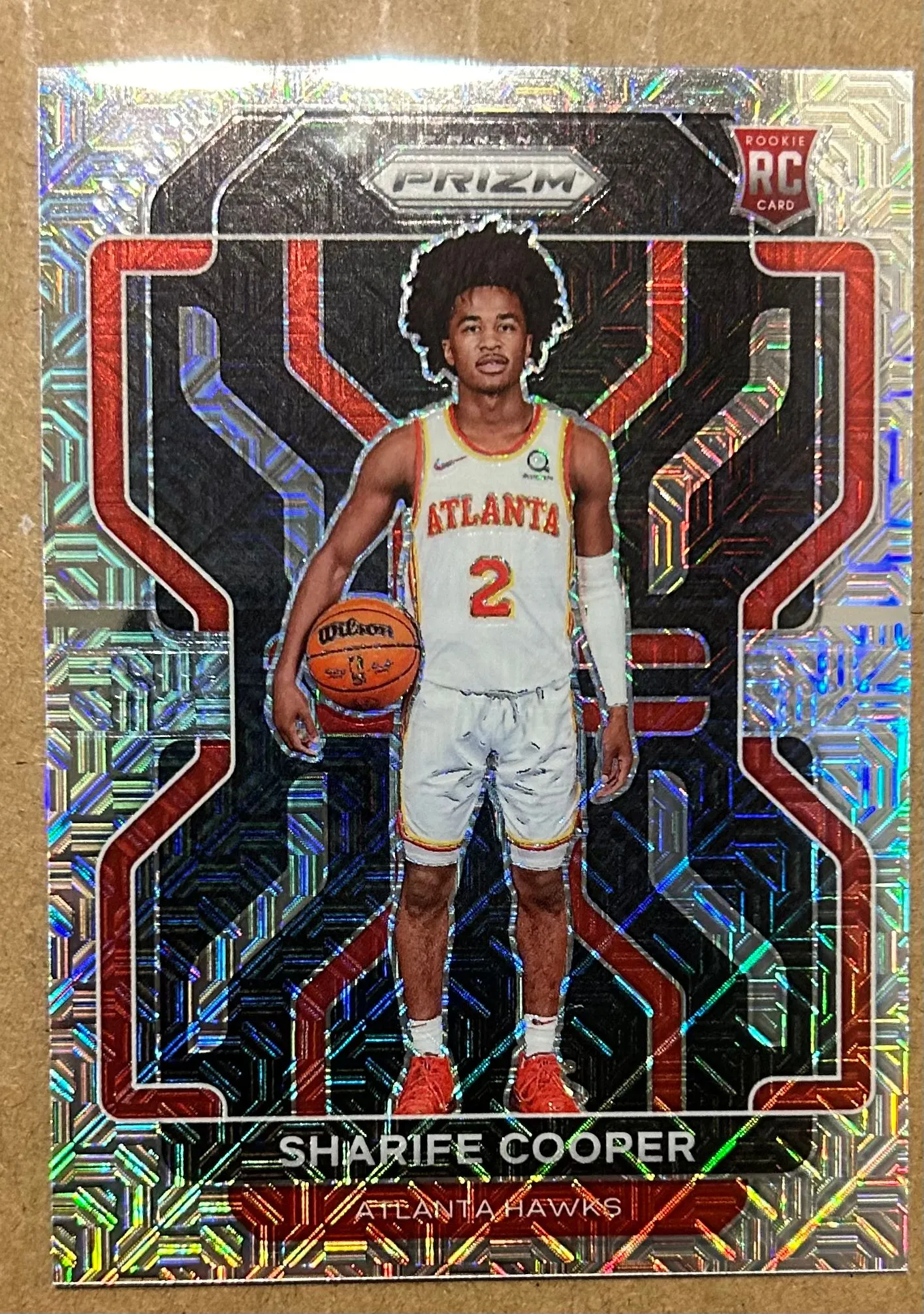 Product image for Sharife Cooper Rookie Mojo 1/25 2021-2022 Panini Prizm (FIRST ON PRINT)