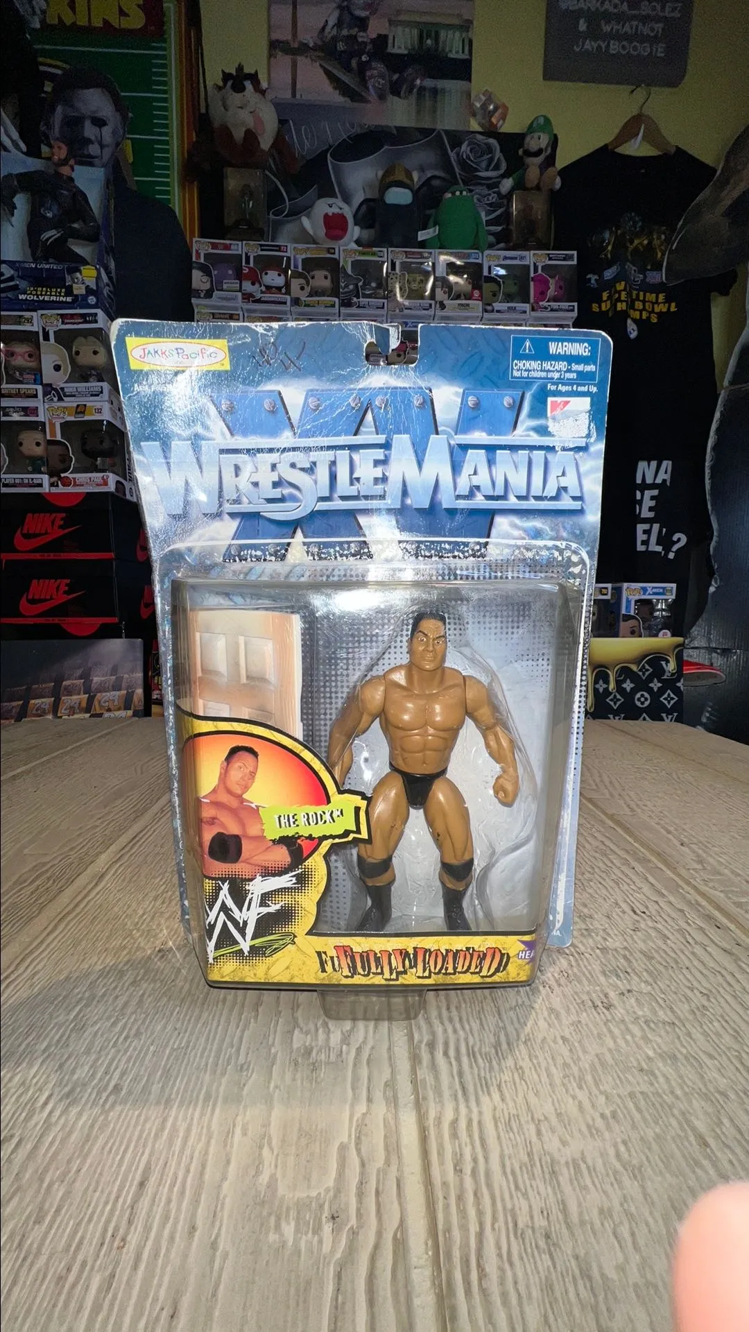 Product image for 1998 Jakks Pacific WrestleMania XV FULLY LOADED The Rock
