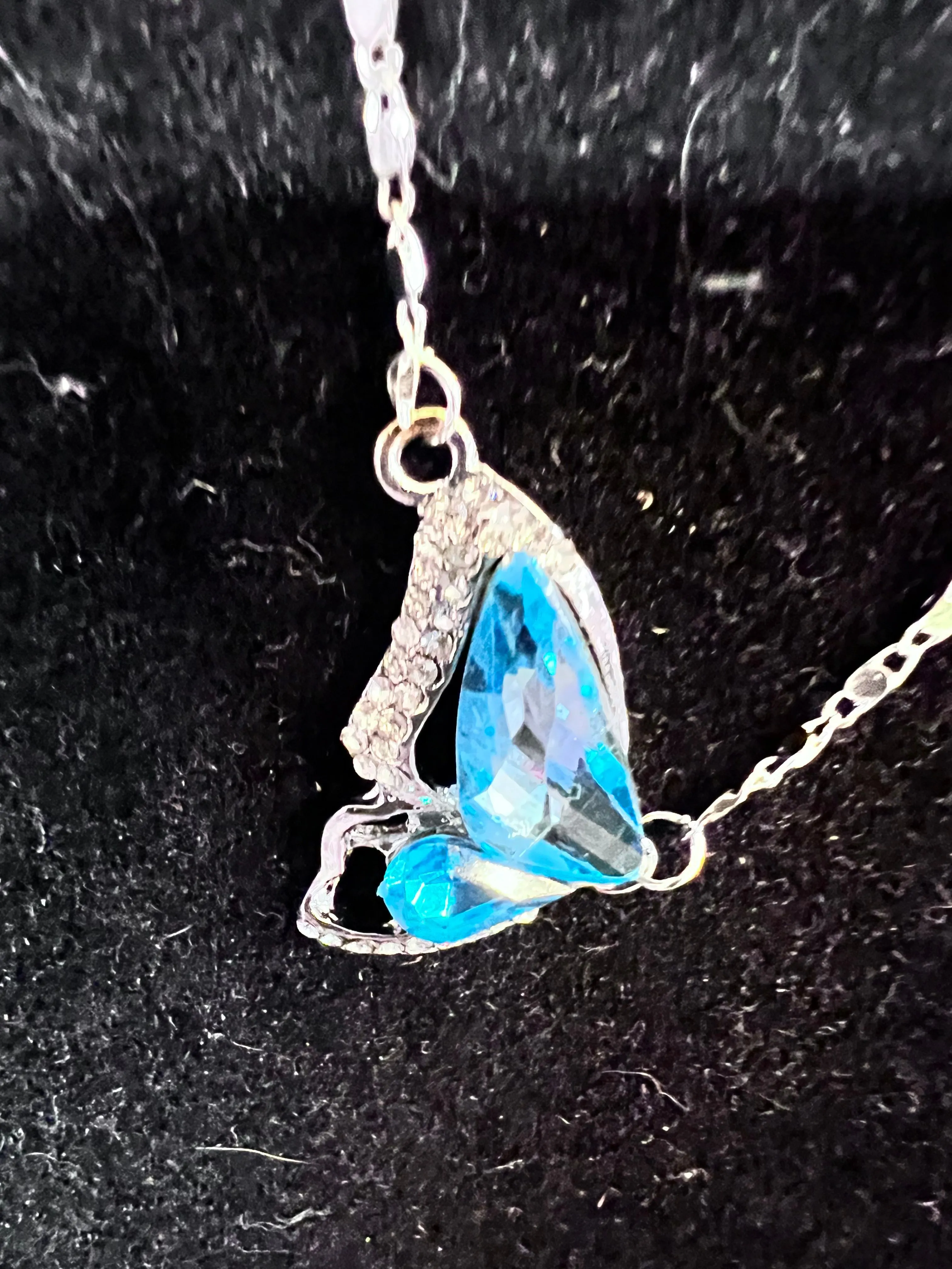 Product image for 43.Tri Set aqua  butterfly
