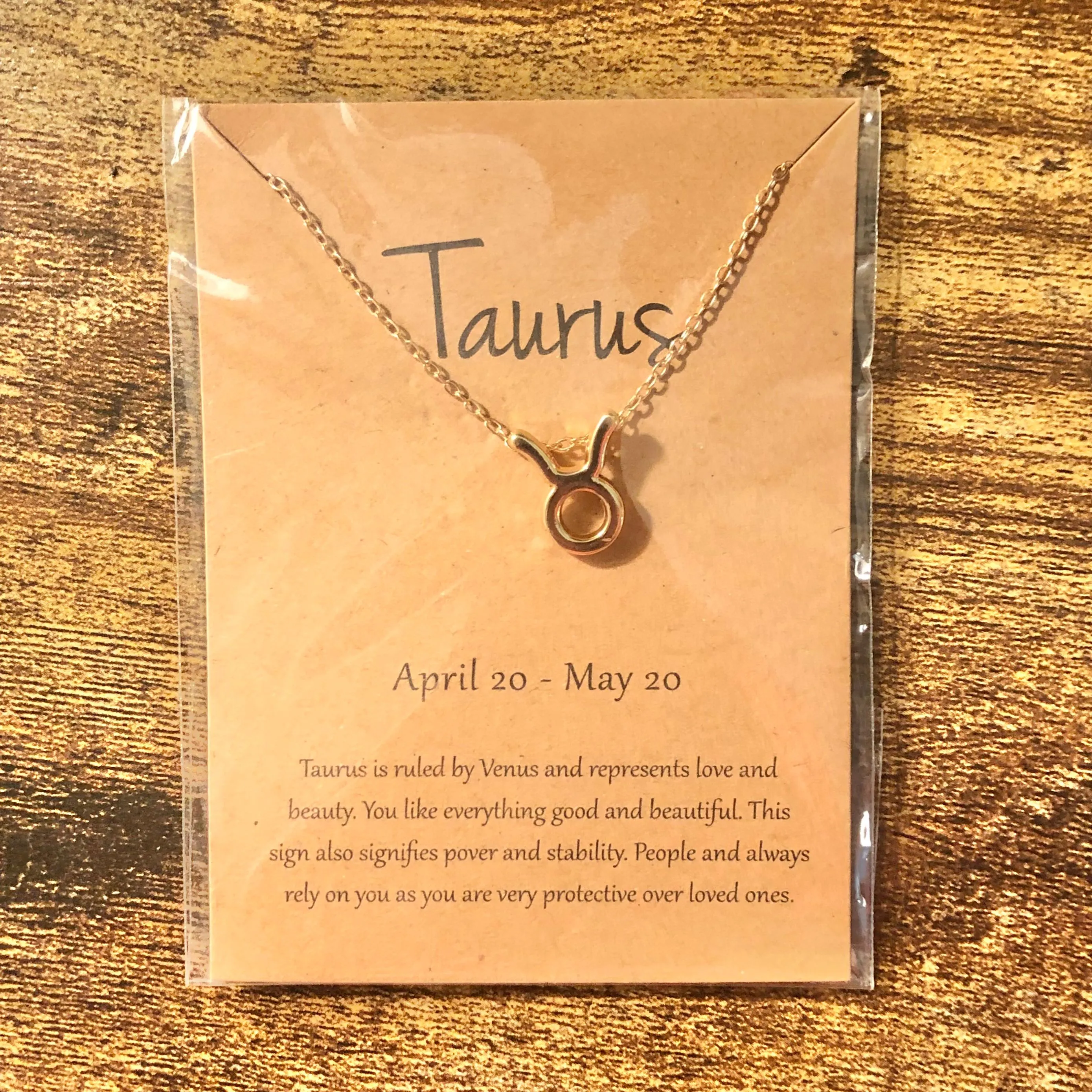 Product image for Zodiac Necklace TAURUS gold tone