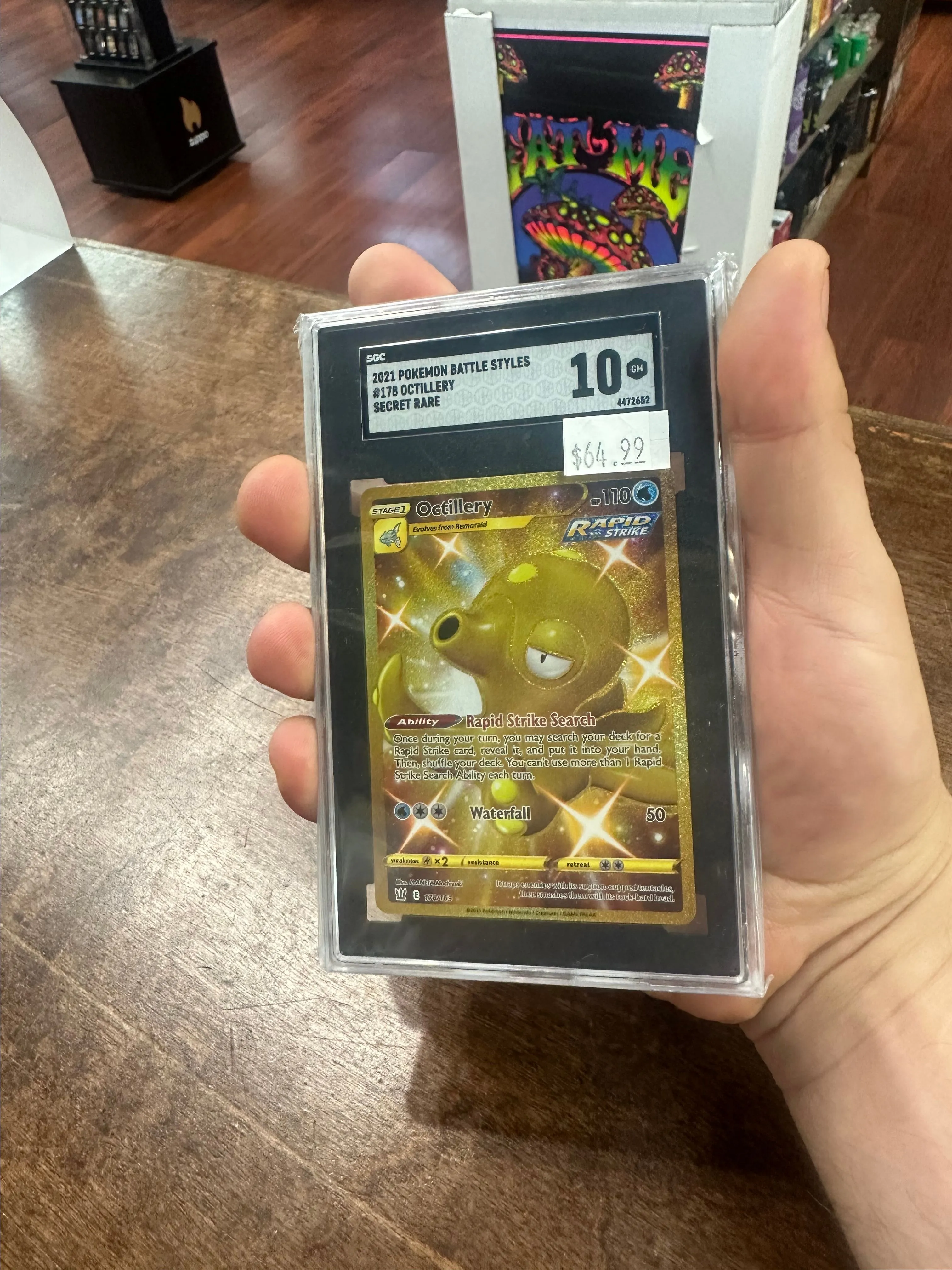 Product image for Sgc 10 2021 Pokémon battle styles #178 octillery secret rare gold