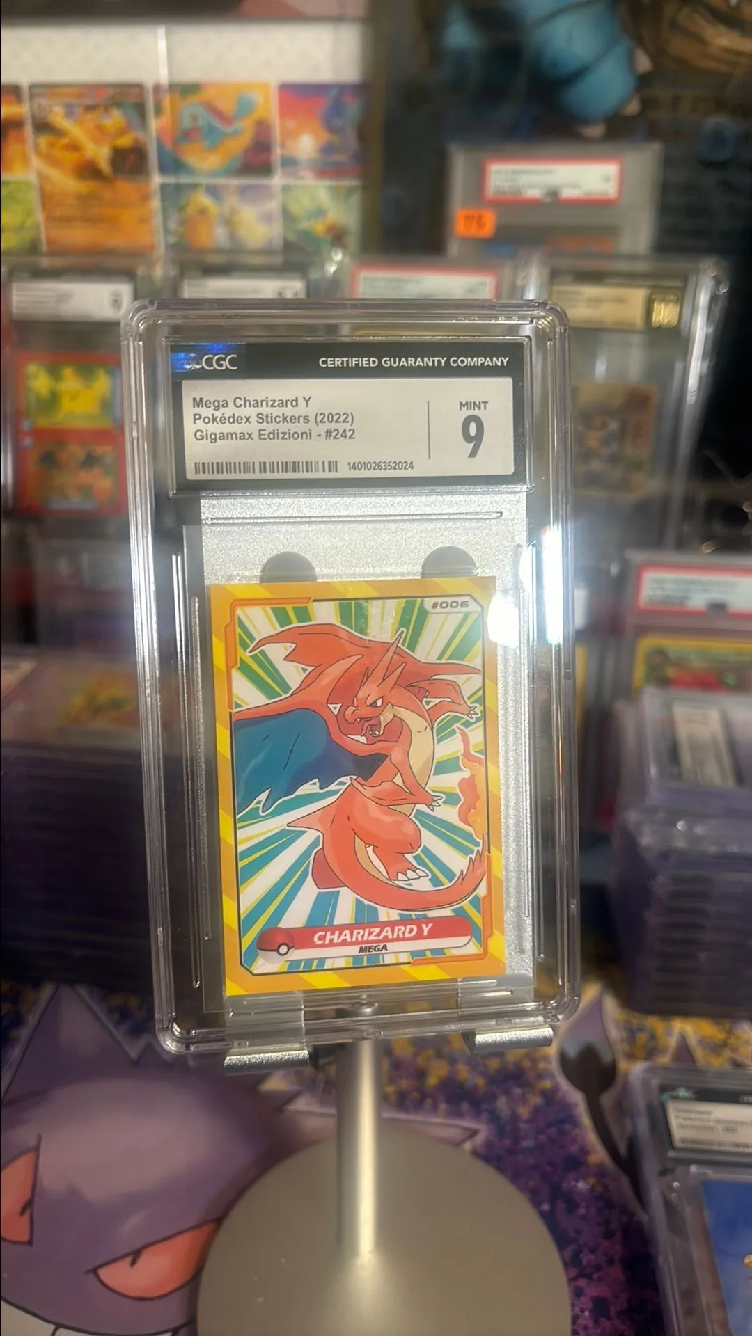 Product image for Cgc 9 charizard Y pokedex Gigamax Edizioni #242