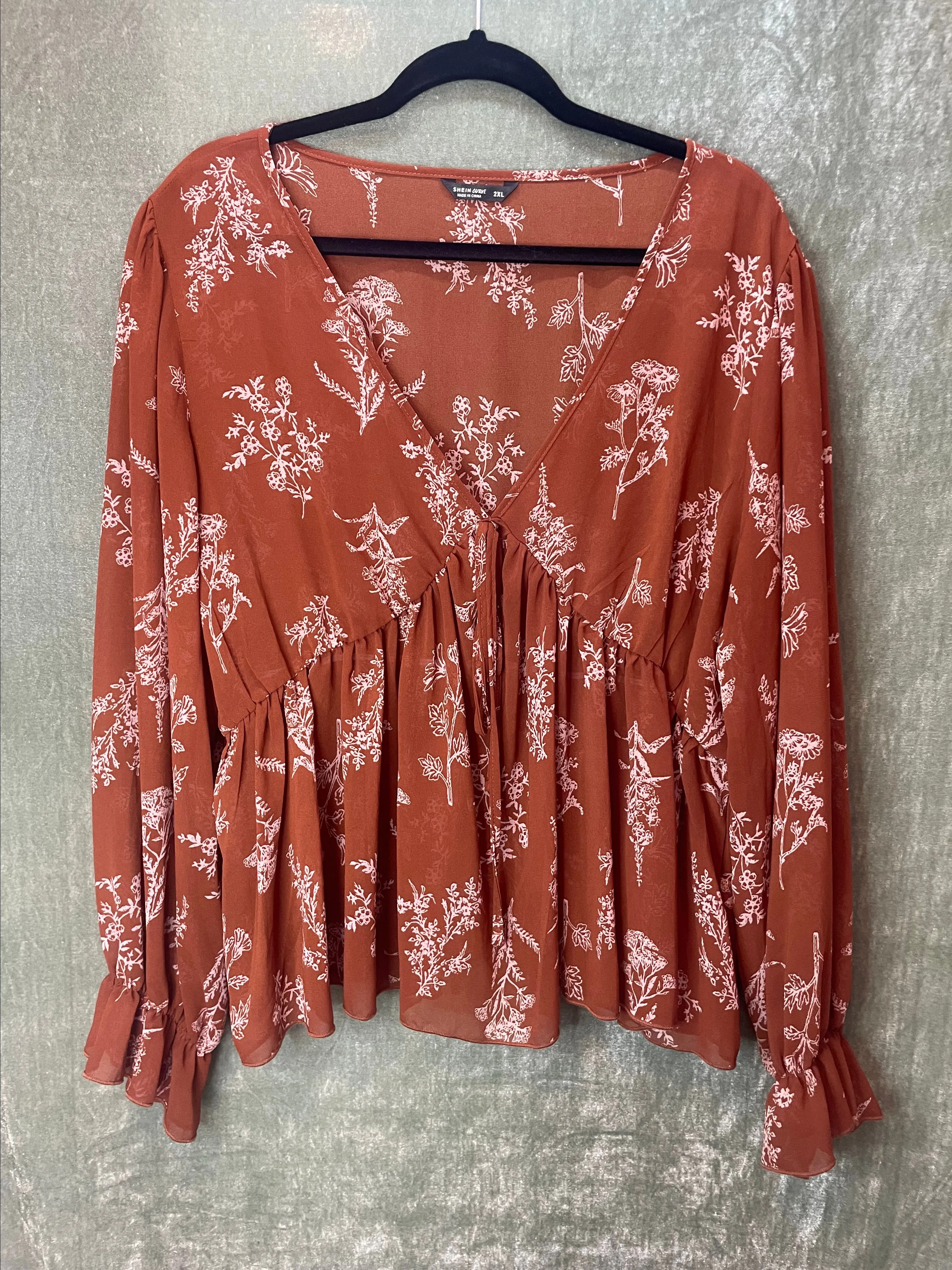 Product image for Shein, Flow Long Sleeve Top, Sz 2XL #A04
