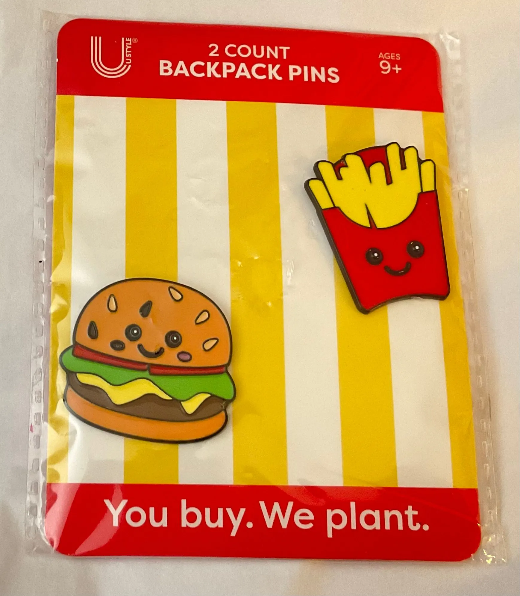 Product image for Burger and Fries Backpack and/or Jacket Pins