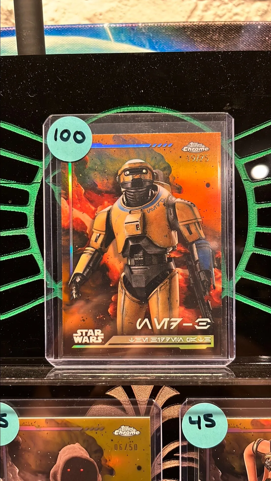 Product image for 24 Chrome NED-B Aurebesh SP Orange 19/25
