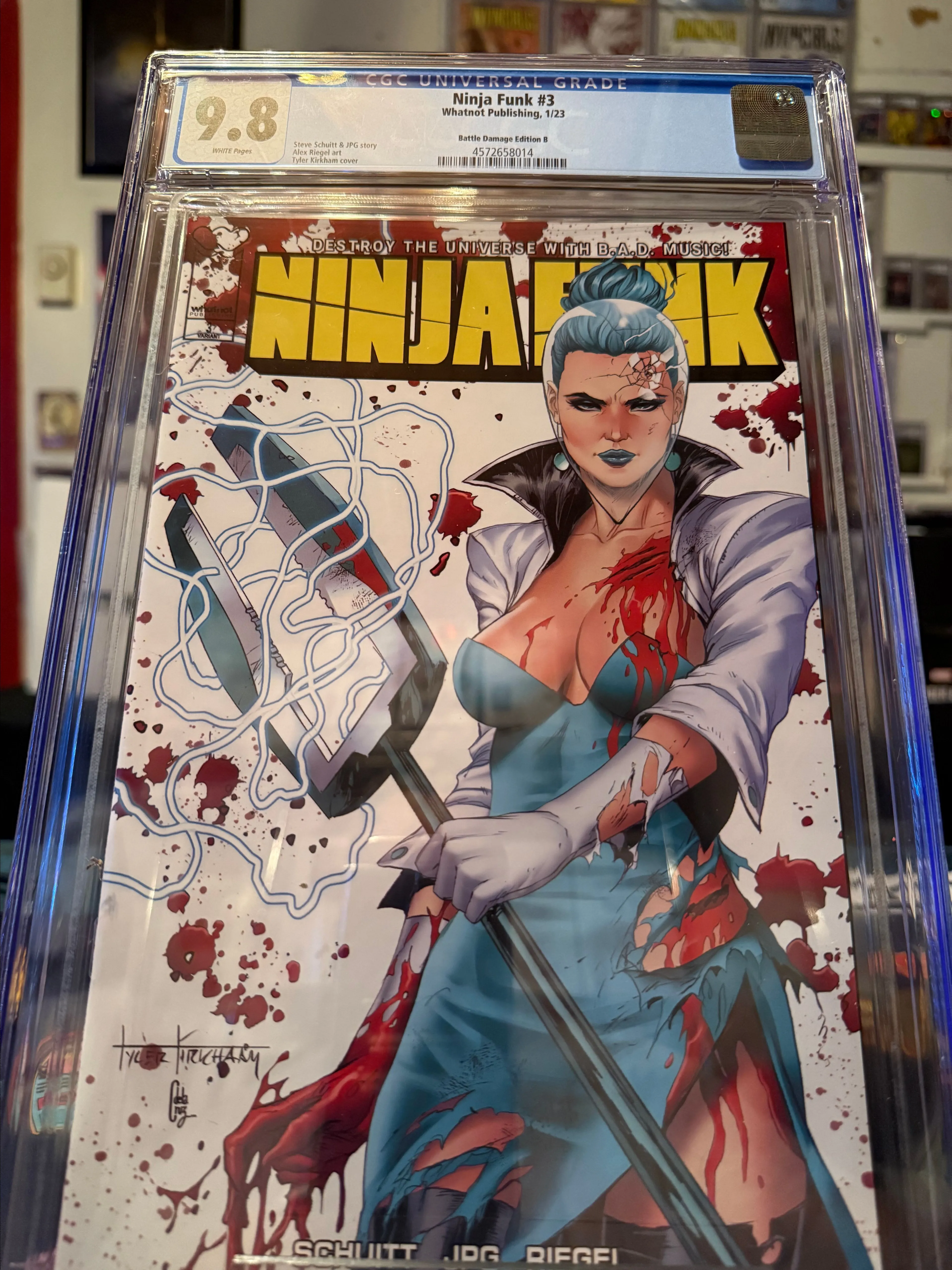 Product image for Ninja Funk 9.8 CgC Tyler Kirkham battle damage