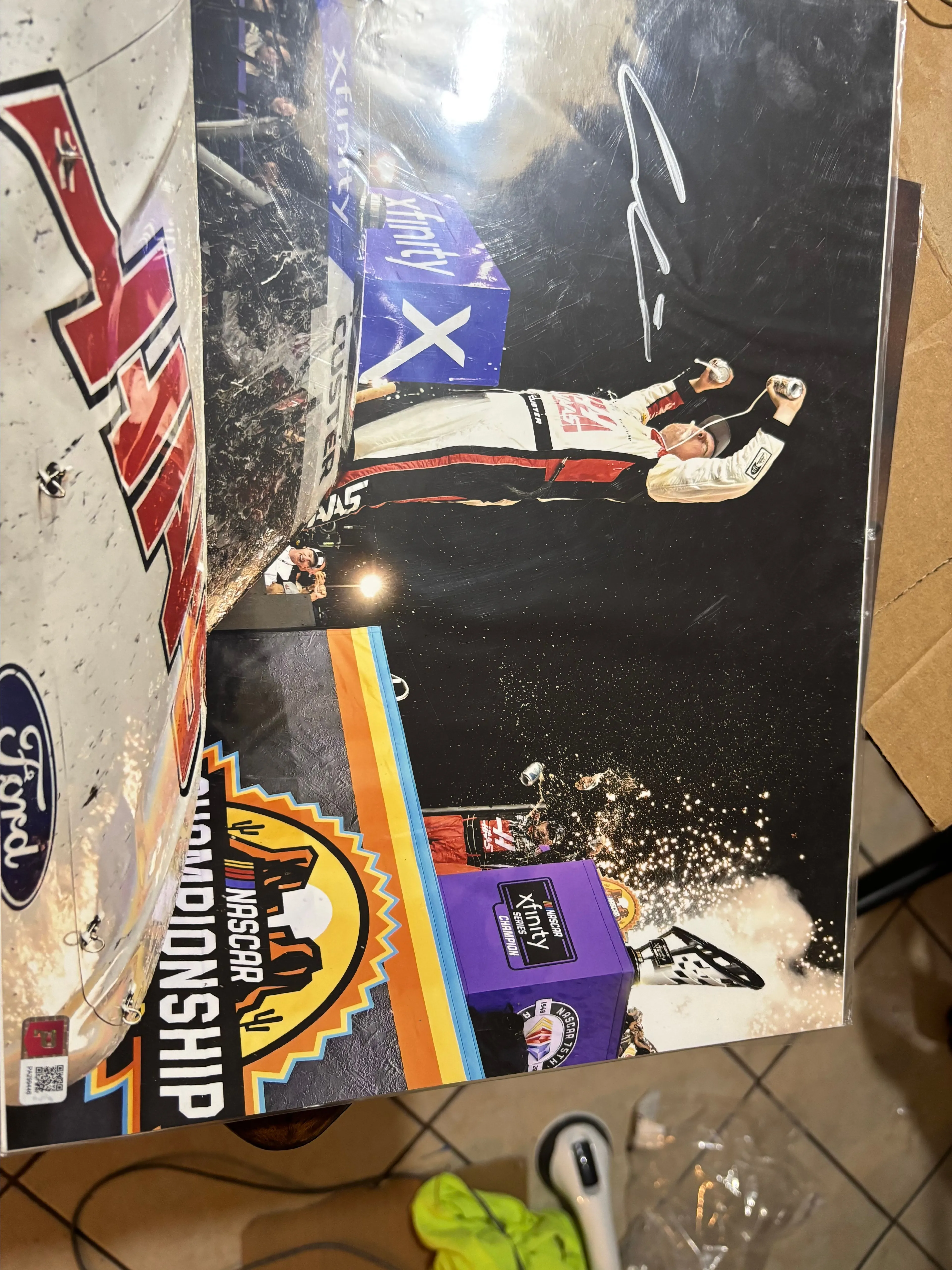 Product image for NASCAR signed COLE CUSTER 11x14 photo with COA