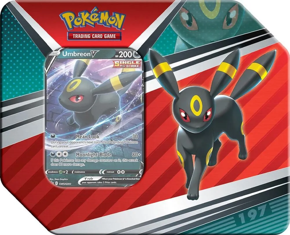 Product image for Pokemon V Heroes Tin Umbreon SEALED BRAND NEW