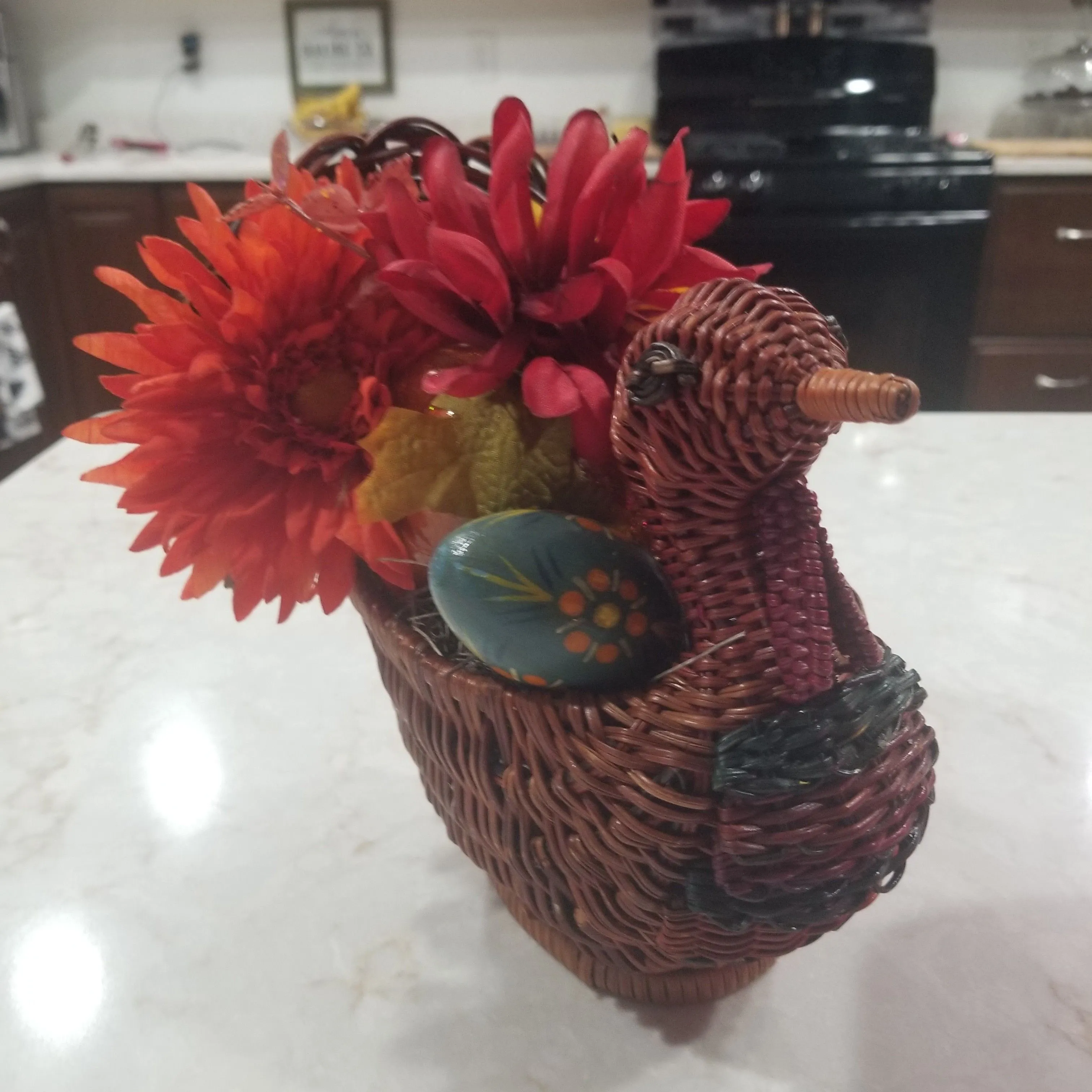 Product image for Turkey Thanksgiving Basket Holiday Decoration