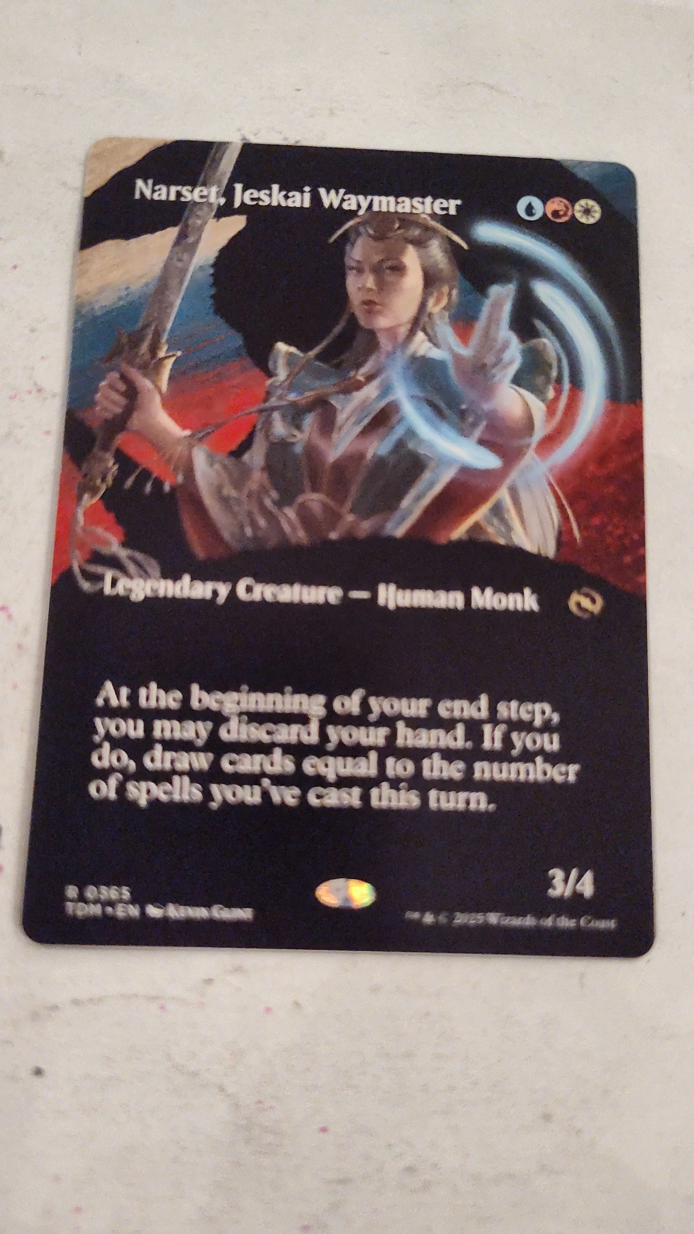 Product image for MTG Tarkir Dragonstorm Borderless Narset Jeskai Waymaster 