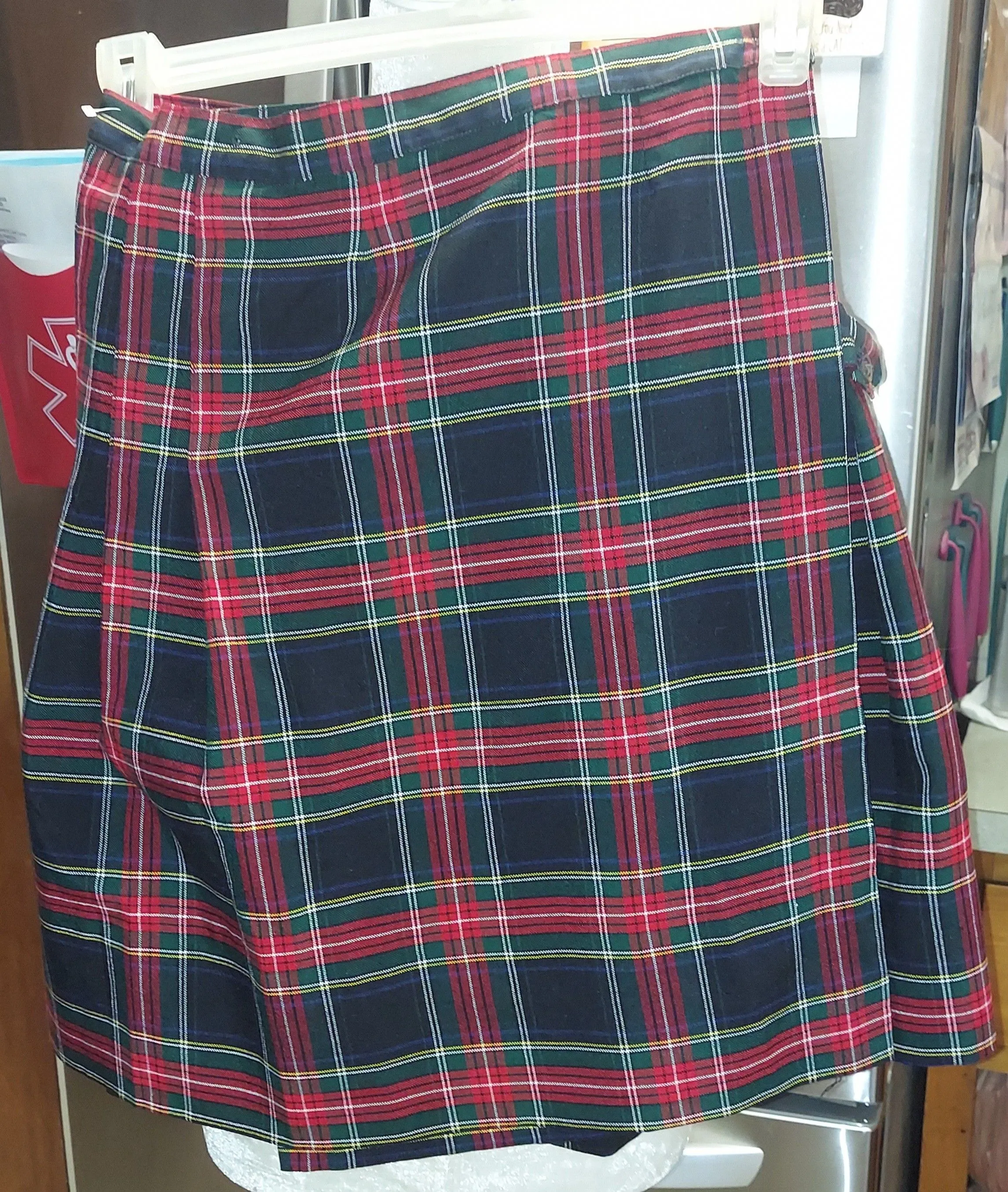 Product image for RARE Vintage Bendinger Bros Plaid Skirt Kilt Tartan Medium Large See Pictures