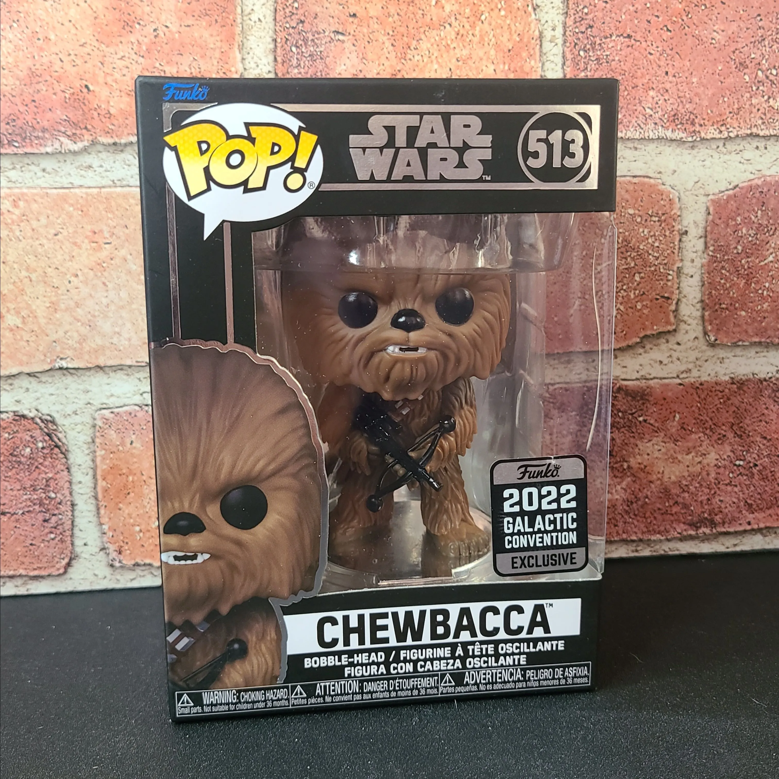 Product image for Funko Pop! #513 - Chewbacca 2022 Galactic Convention Shared Sticker - Star Wars