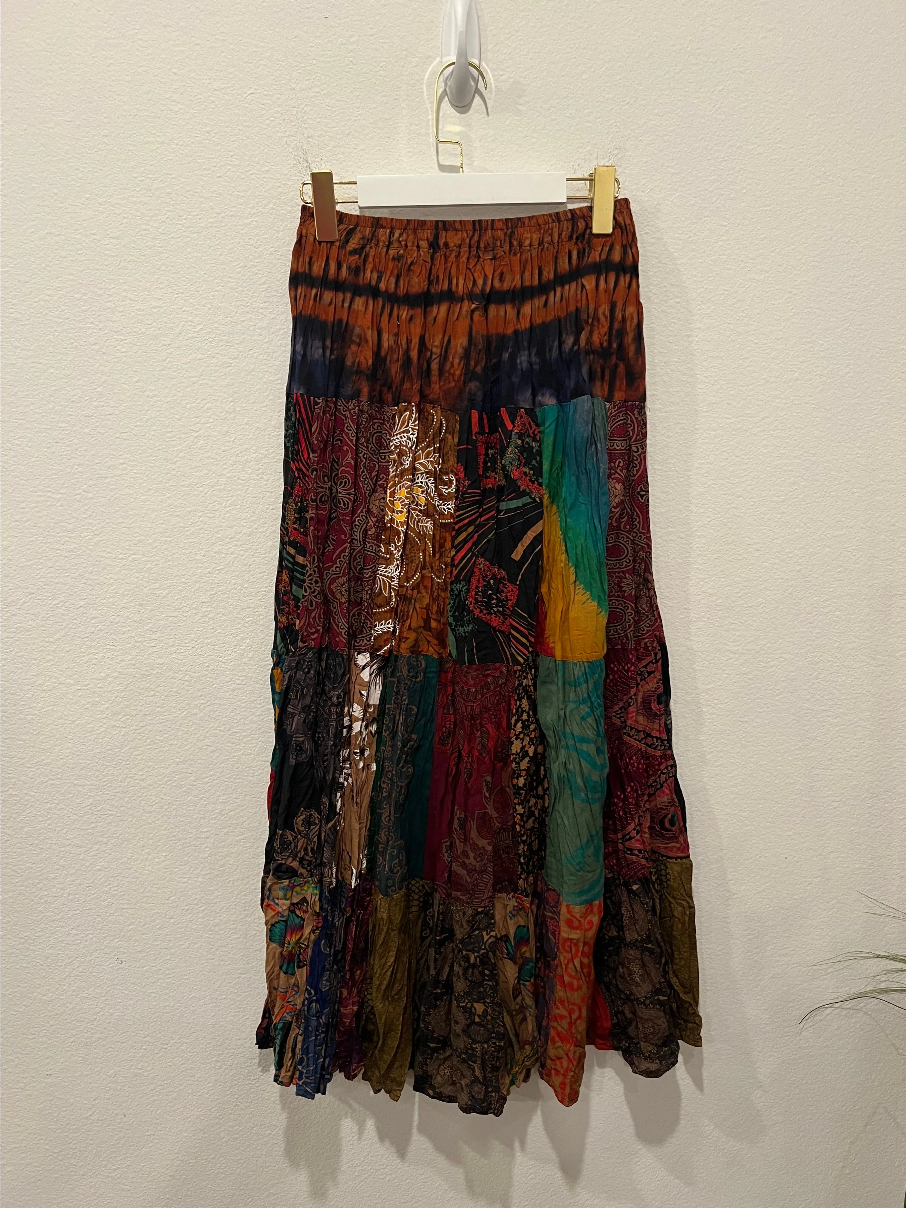 Product image for Multicolor Patchwork Maxi Skirt by Kathmandu