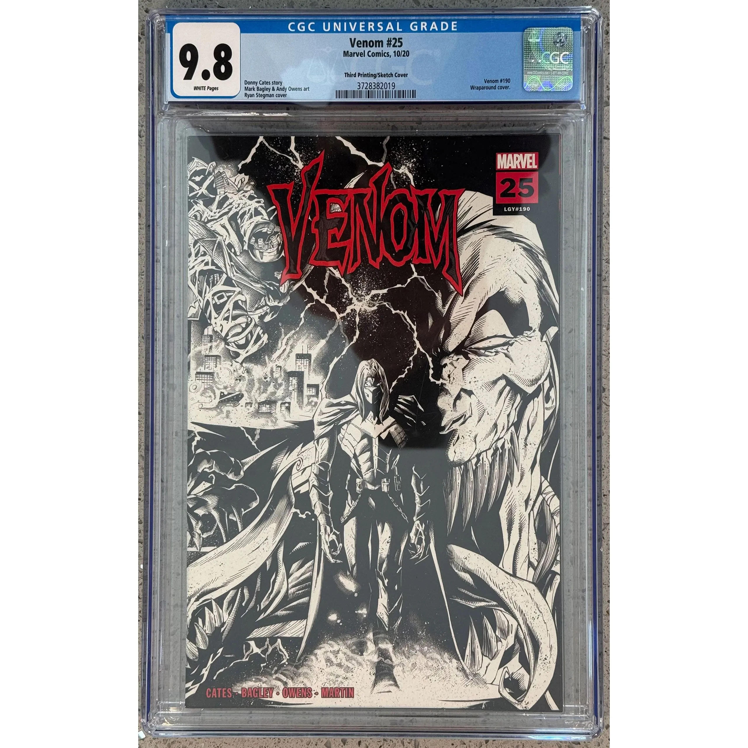 Product image for Venom (2018) #025 CGC 9.8 | 3rd Print | Wraparound Sketch Cover | 1st cameo Codex | 1st cameo Virus