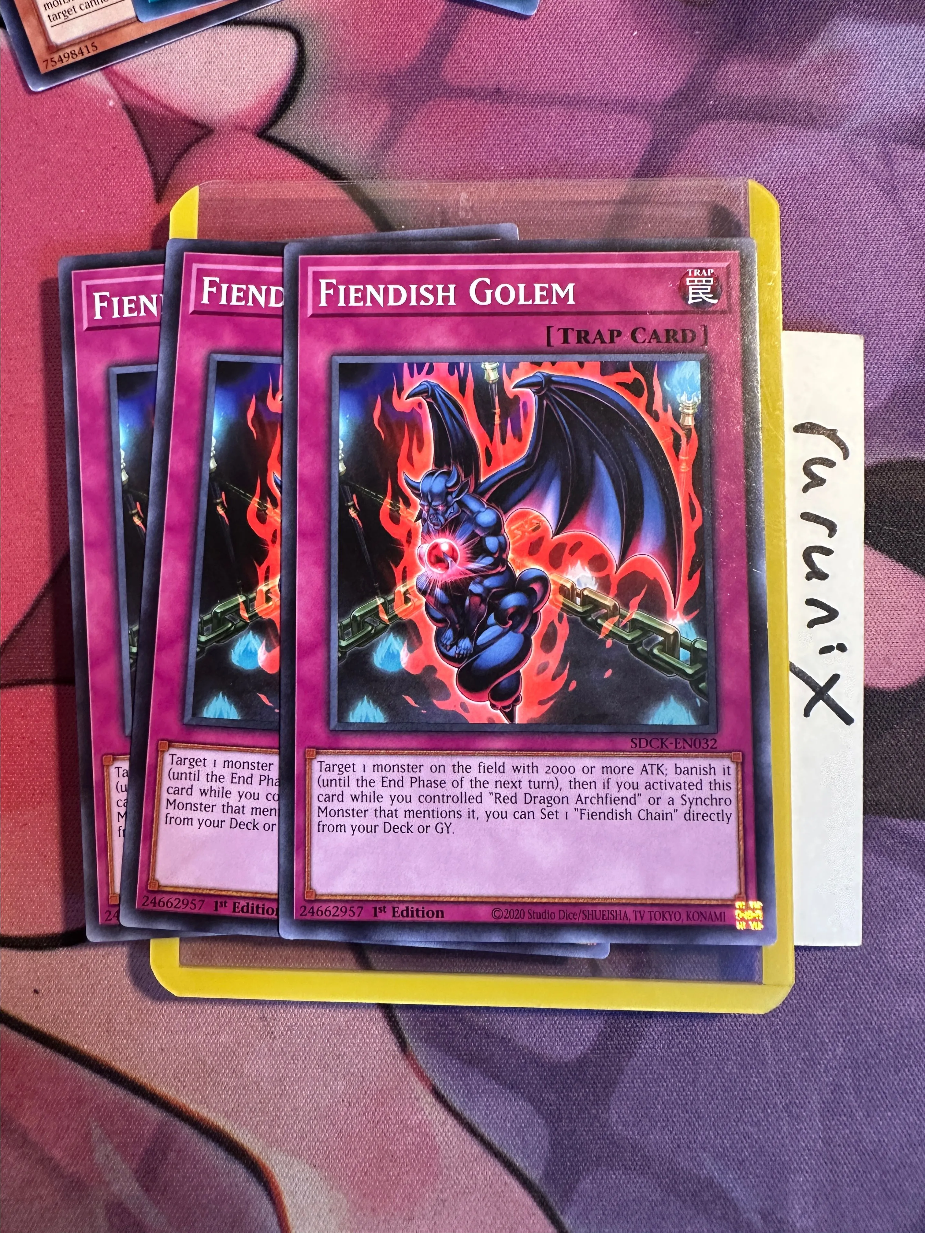 3x Yugioh Fiendish Golem SDCK-EN032 red dragon archfiend resonator Structure  Deck: The Crimson King (SDCK)  Whatnot: Shop, Sell, Connect
