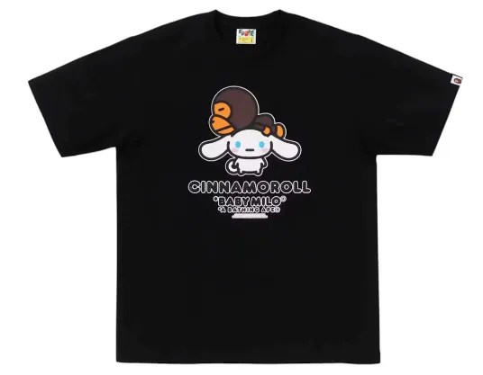 Product image for Bape x Sanrio Milo Cinnamoroll Tee Black - size L, XL