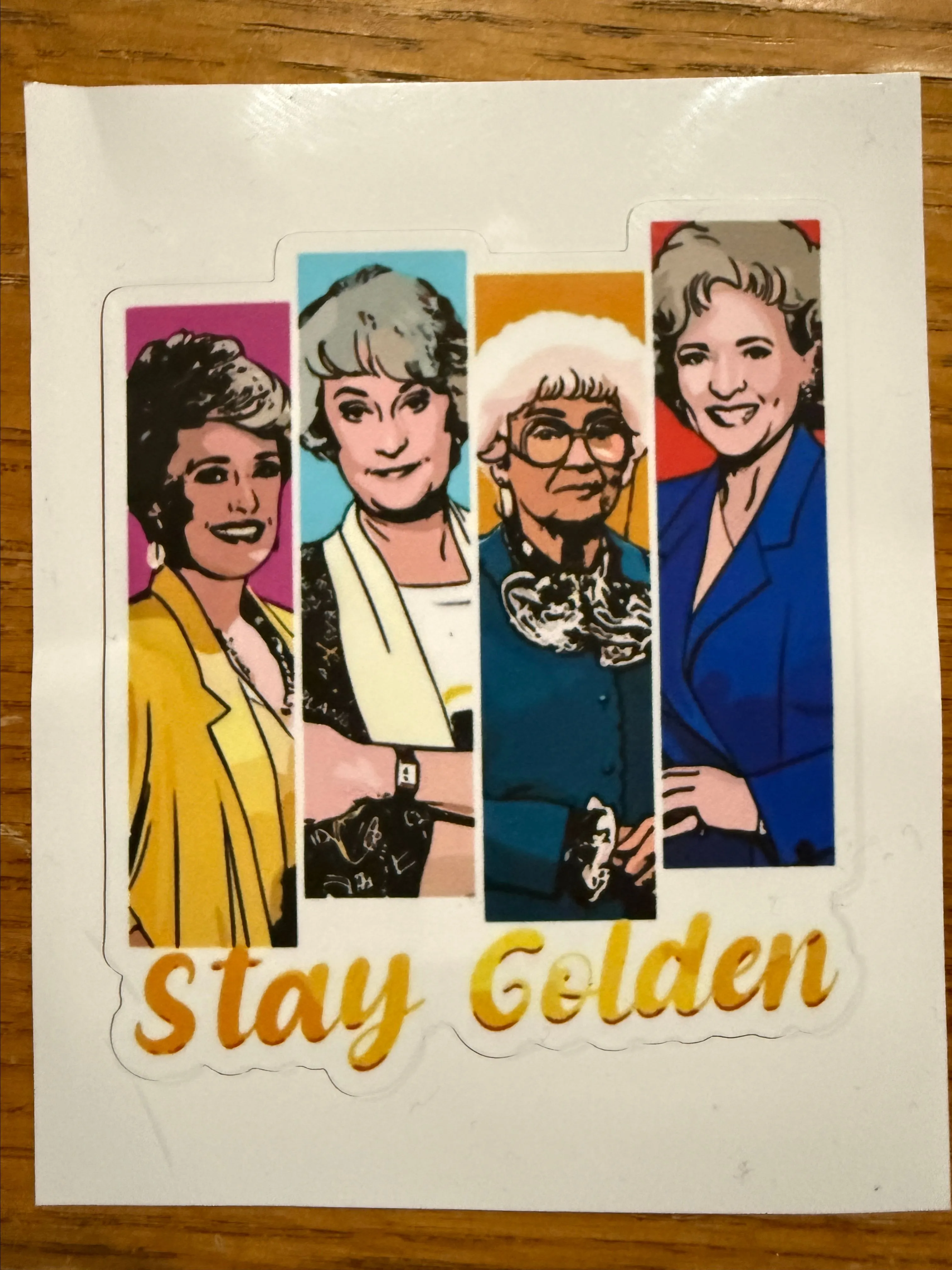 Product image for 00. "Stay Golden" Vinyl Waterproof Sticker
