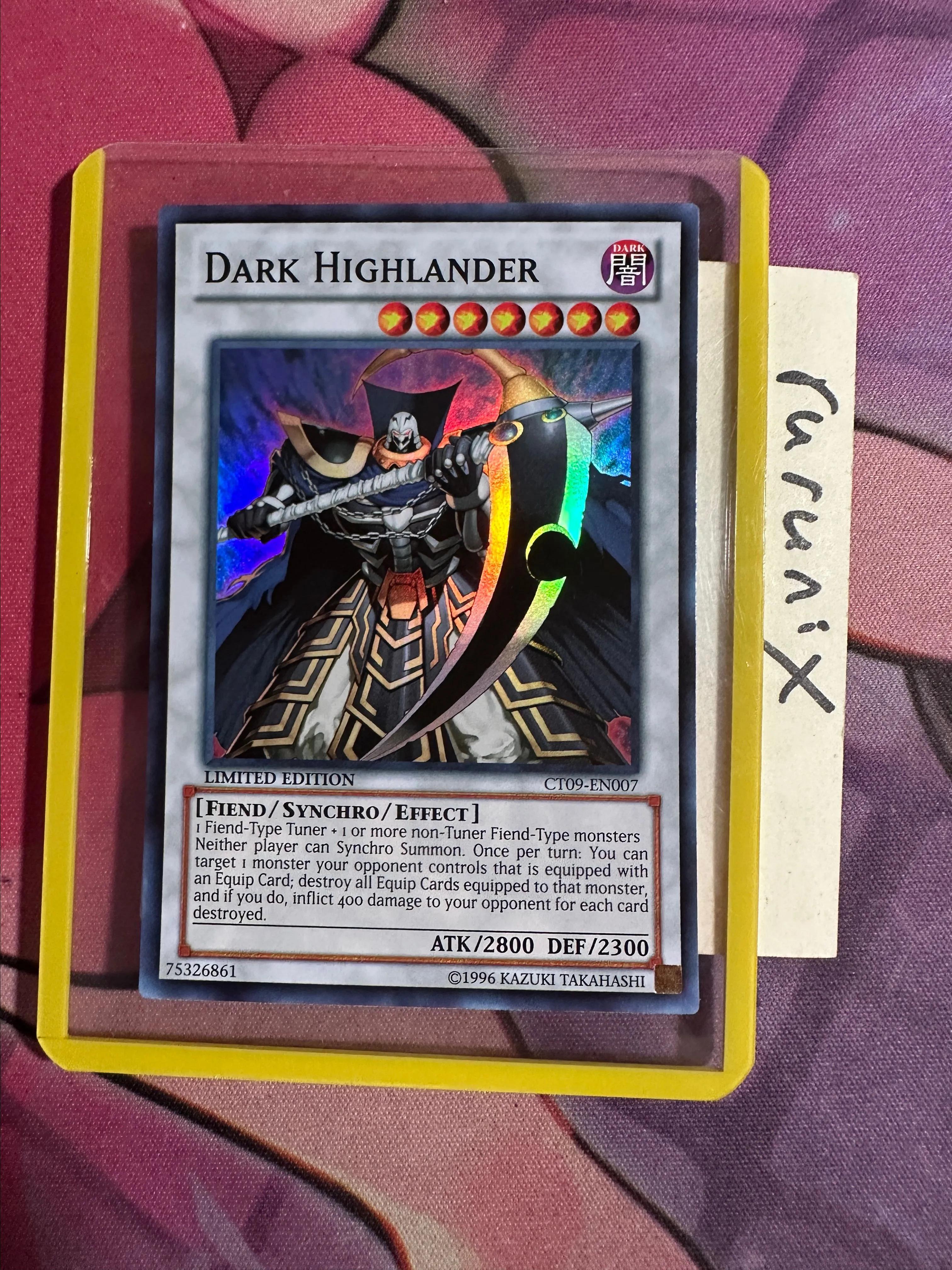 Yu-Gi-Oh! Promo Card CT09-EN007 Dark Highlander (Super Rare)