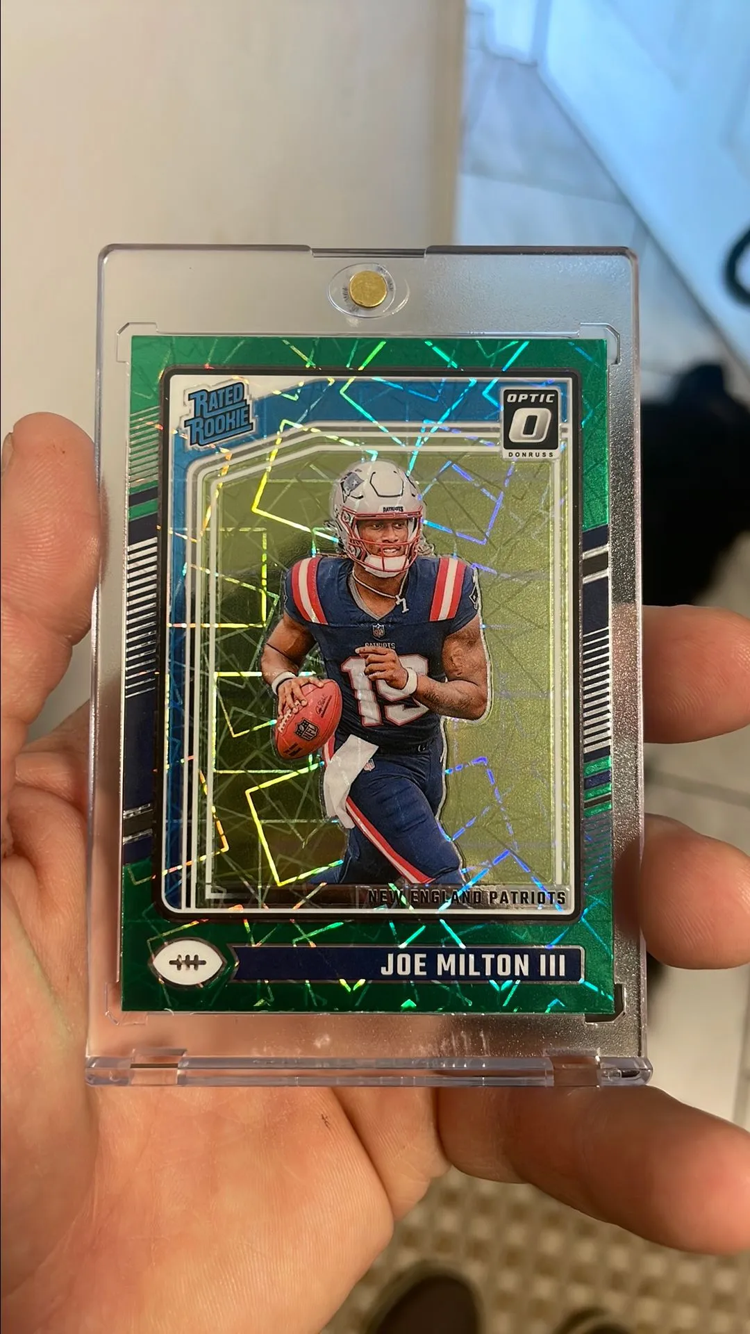 Product image for 2024 Donruss Optic Football Joe Milton III #255 Green Velocity Rated Rookie RC