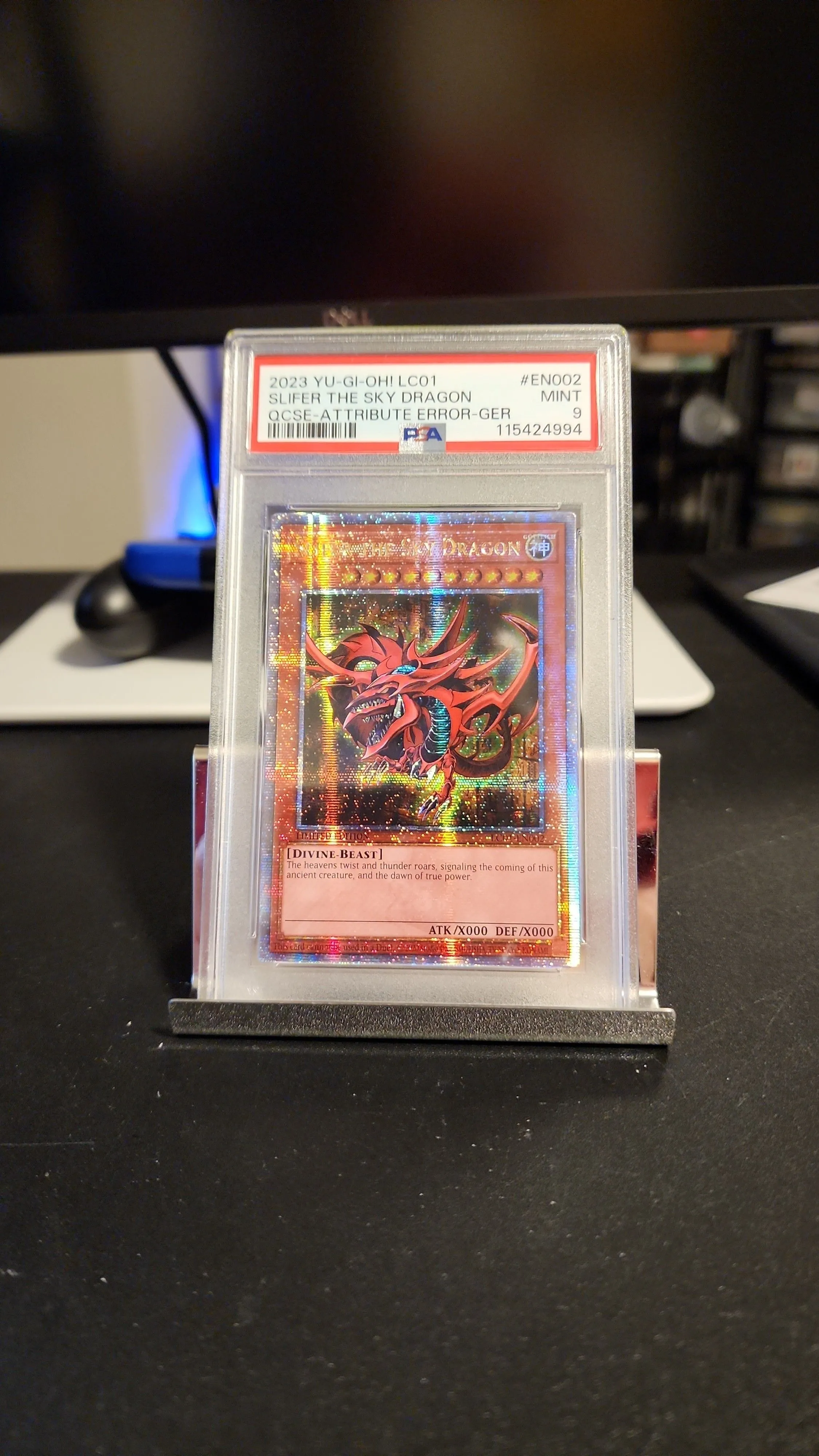 Product image for PDA 9 Slifer the Sky Dragon, QCR ERROR CARD LC01-EN002