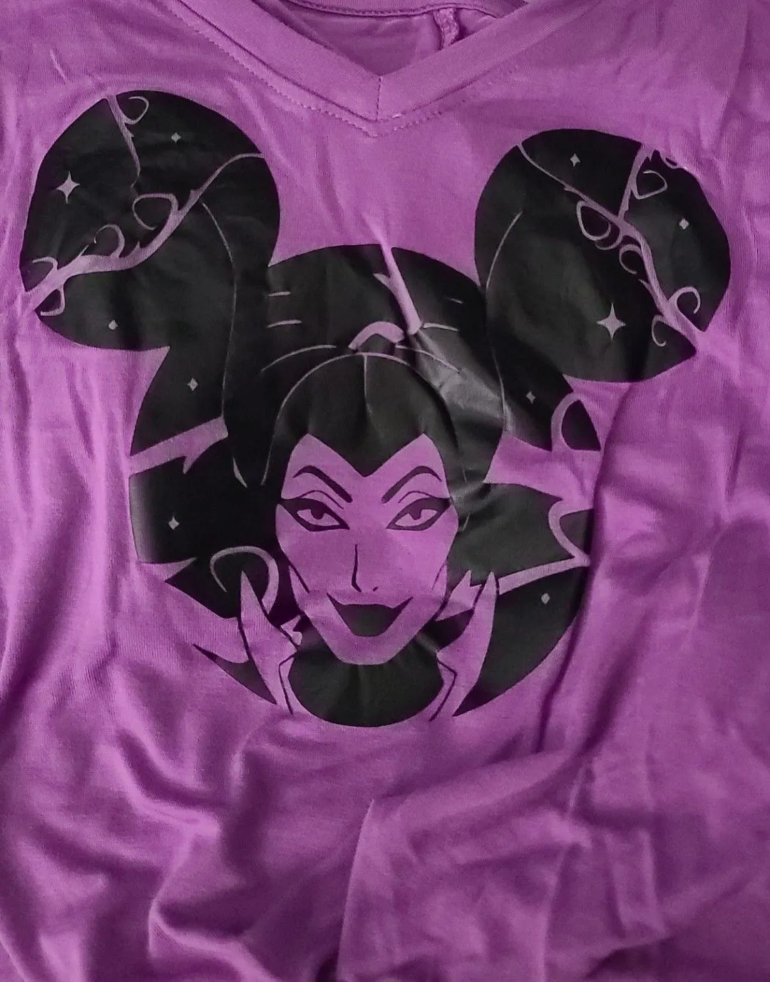 Product image for Time And Tru Disney Size Small  4/6 Purple Maleficent Graphic Print Tank Top